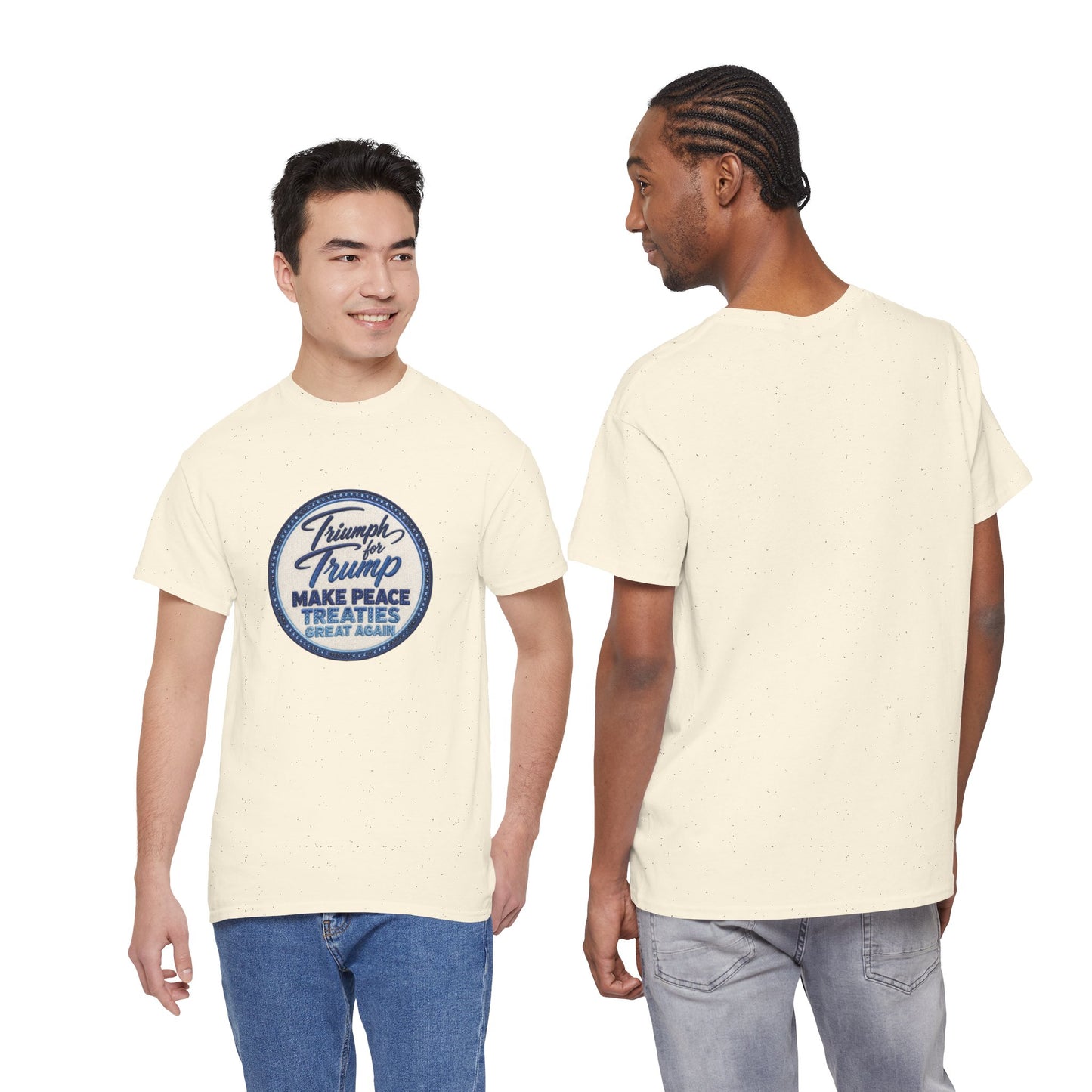"Make Peace Treaties Great Again" Embroidery Badge Pattern T-Shirt - MADE TO ORDER ✨ CUSTOMIZABLE WITHIN REASON