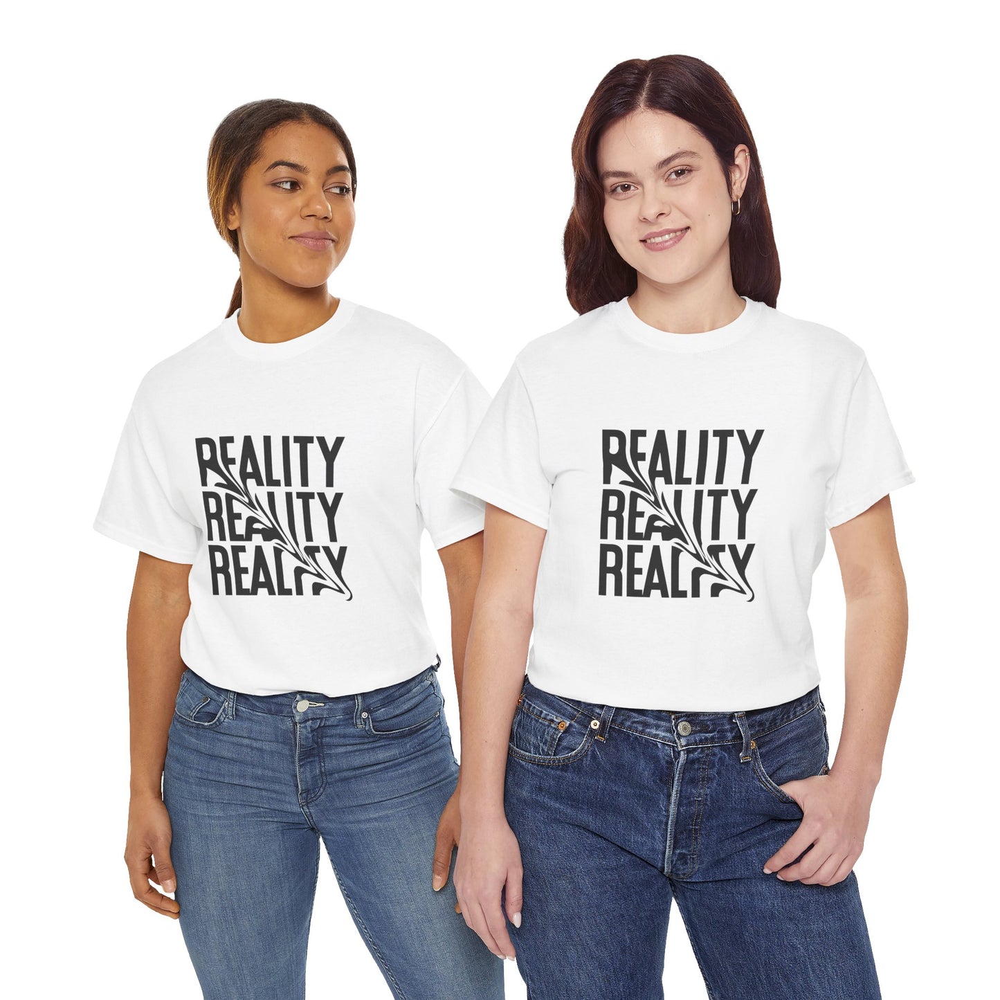 Reality Unisex Heavy Cotton Tee - Trendy Graphic Shirt, Casual Wear, Gift for Friends, Everyday Style, Unique Statement Top