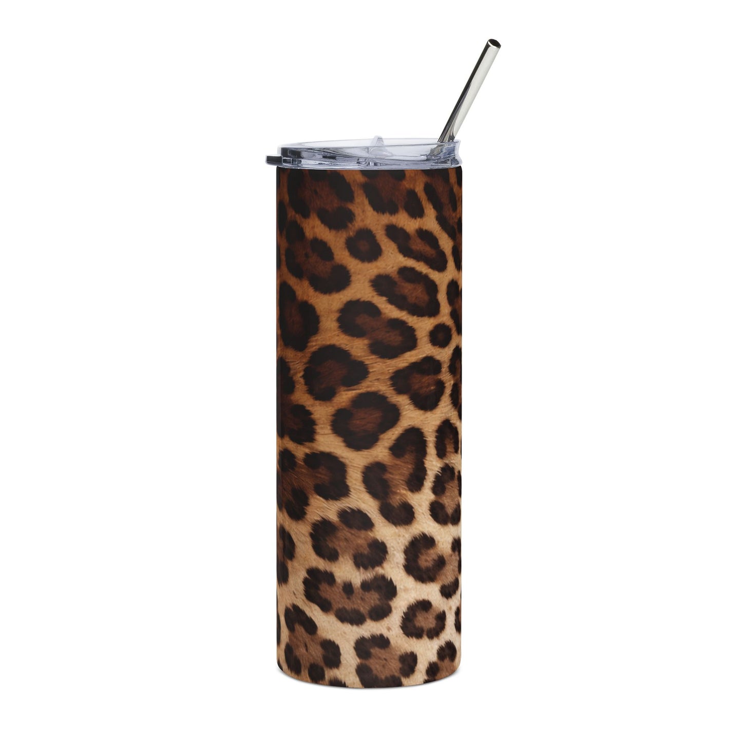 Leopard Print 20oz Stainless Tumbler — Slim Insulated Travel Cup