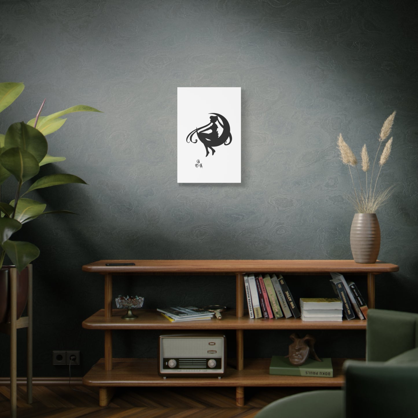 Moonlit Goddess Canvas Art, Modern Wall Decor, Fantasy Home Decor, Boho Aesthetic, Gift for Art Lovers