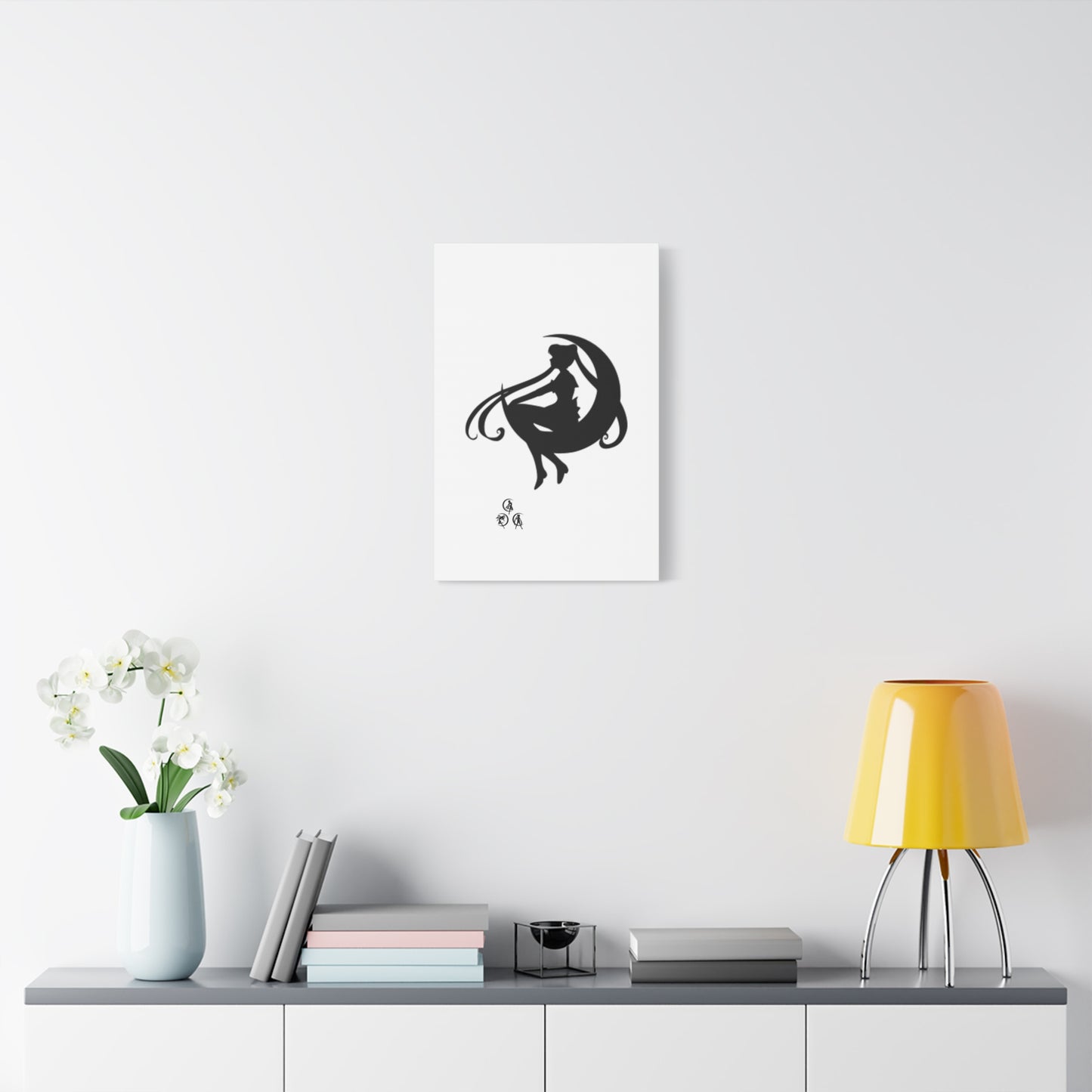 Moonlit Goddess Canvas Art, Modern Wall Decor, Fantasy Home Decor, Boho Aesthetic, Gift for Art Lovers