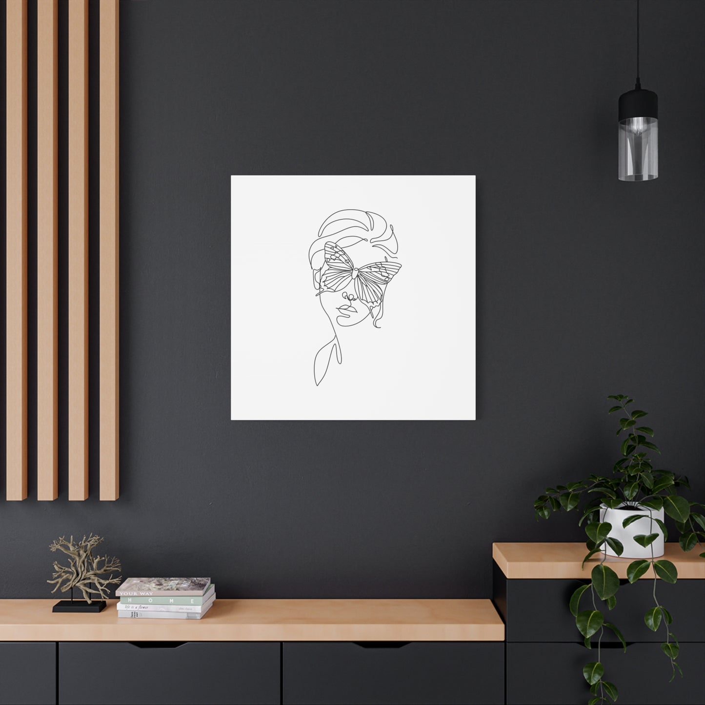 Minimalist Butterfly Canvas Art, Modern Home Decor, Gift for Nature Lovers, Wall Art for Women, Inspirational Wall Art