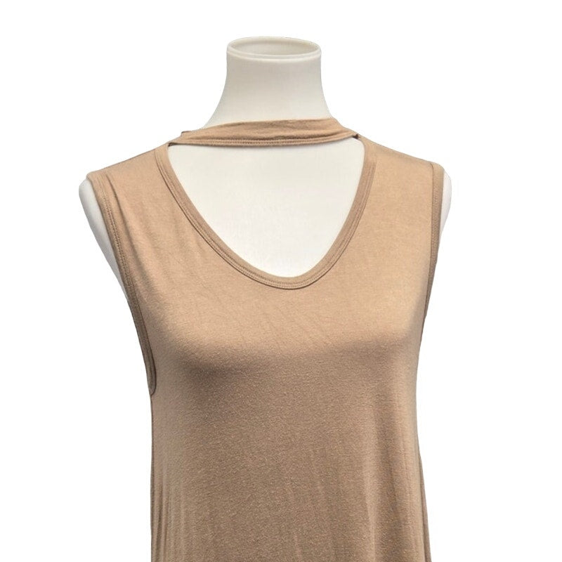 Coco + Carmen Womens Small Sleeveless V-Neck Rayon Spandex Stretchy A-Line Dress