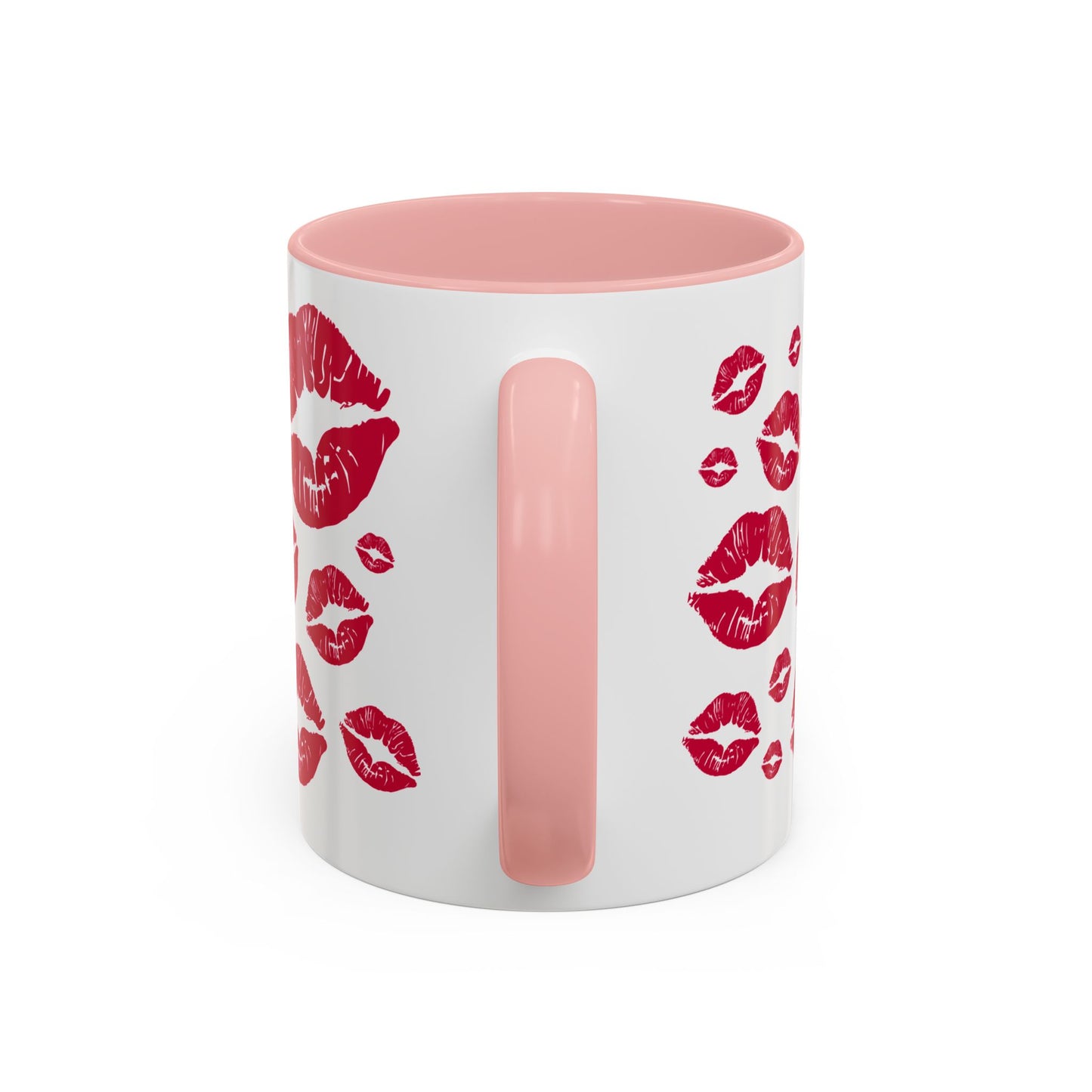 Kiss Mark Accent Coffee Mug - Romantic Gift, Valentine's Day Mug, Cute Coffee Cup, Fun Kitchen Decor, Stylish Drinkware