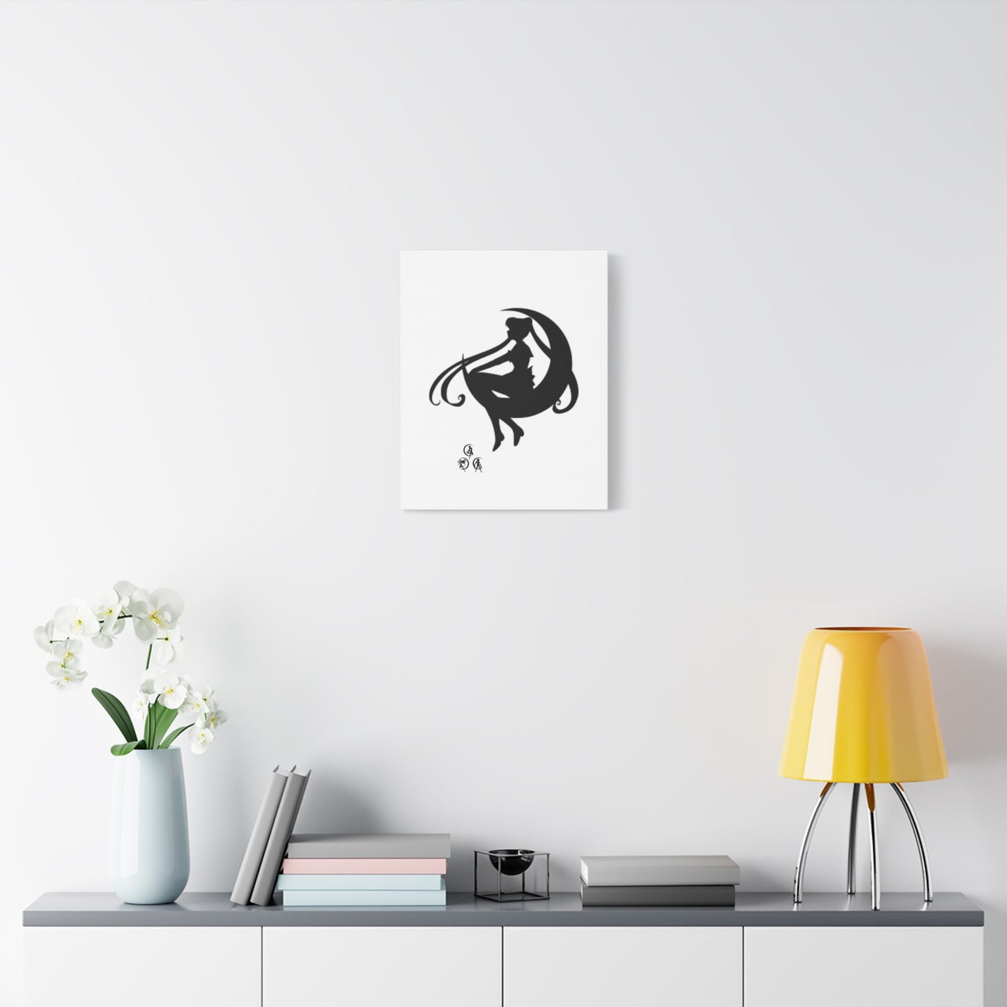 Moonlit Goddess Canvas Art, Modern Wall Decor, Fantasy Home Decor, Boho Aesthetic, Gift for Art Lovers