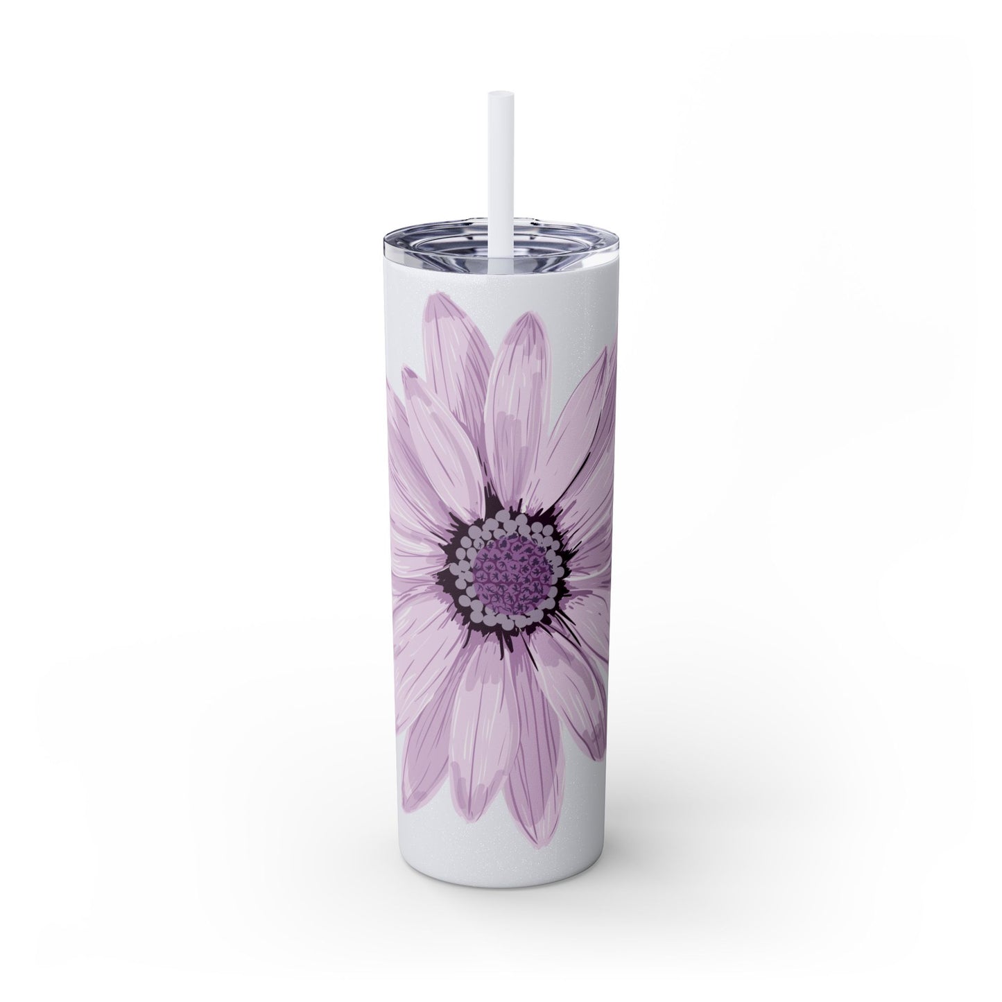 Floral Skinny Tumbler, 20oz - Stylish Drinkware for Home, Office, Gifts, Party Favors, Spring Decor