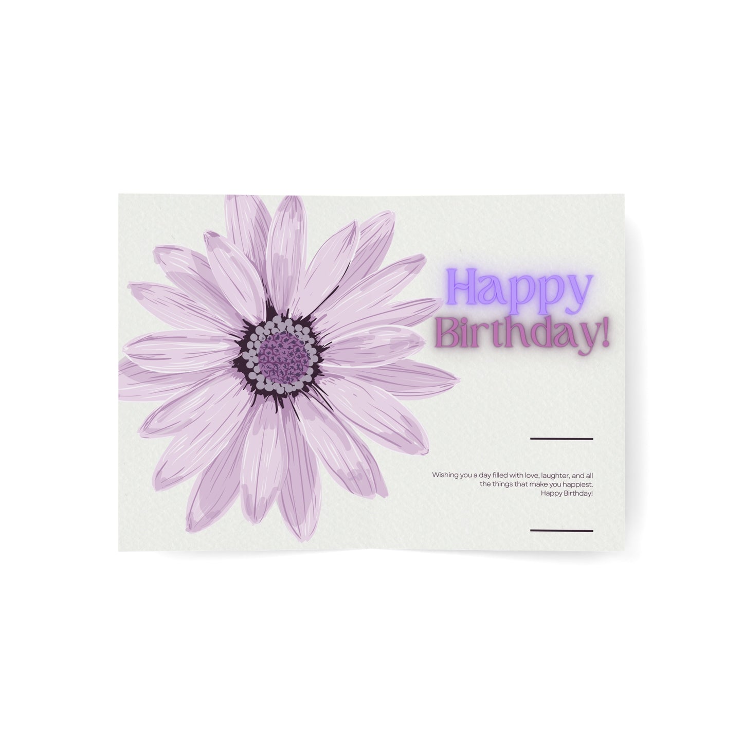Beautiful Lavender Flower HAPPY BRITHDAY Greeting Cards! (1, 10, 30, and 50pcs)