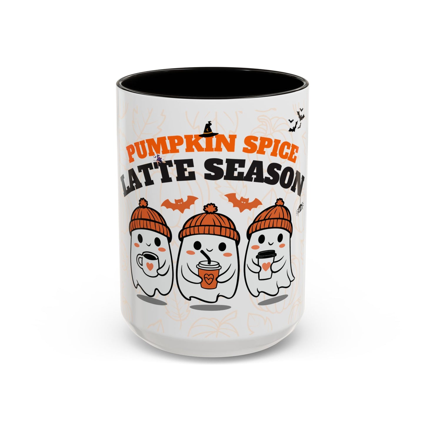 Colorful Pumpkin Spice Ghost Mugs | Cute Fall Coffee Cups, Halloween Gift, Seasonal Drinkware, Cozy Vibe, Latte Lovers