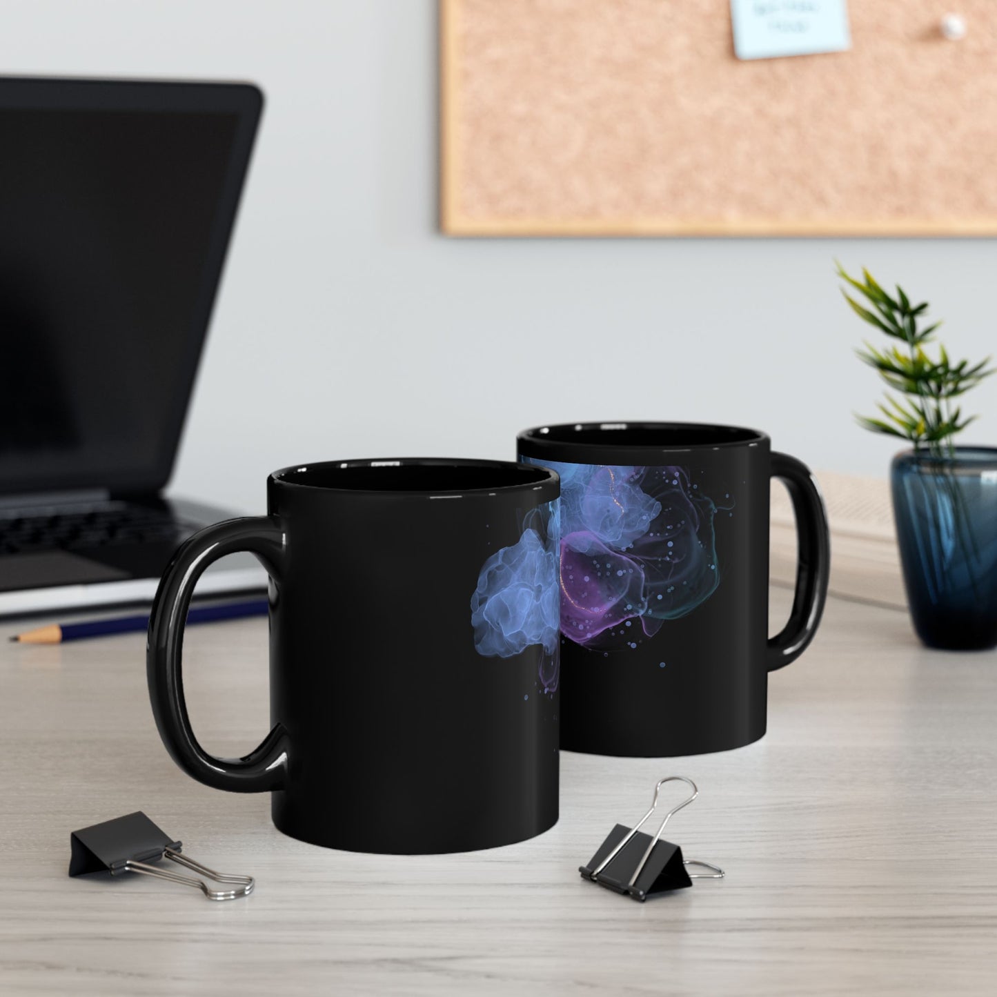 Cosmic Smoke Mug, Mystical Black Coffee Cup, Nebula Design, Gifts for Space Lovers, Unique Home Decor, Birthday Present