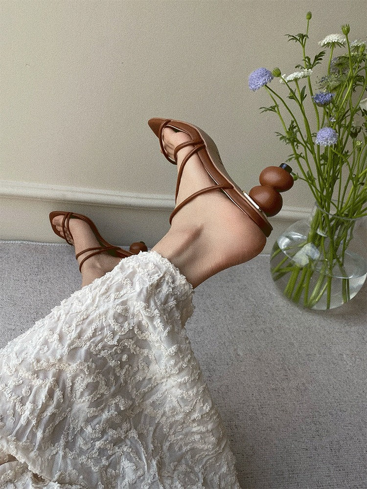 Women's Summer High Heel Open Toe Irregular Heel Slippers