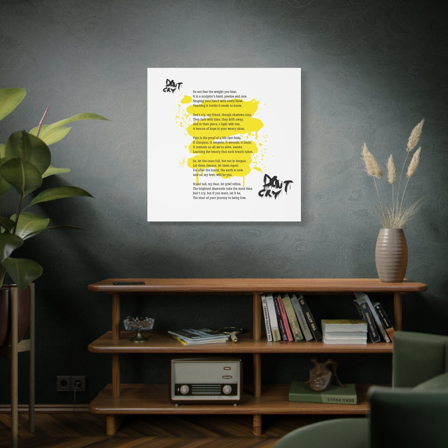 Inspirational Canvas Wall Art, Motivational Decor, Positive Quote, Home Office Wall Hanging, Unique Gift Idea, Modern Art Print