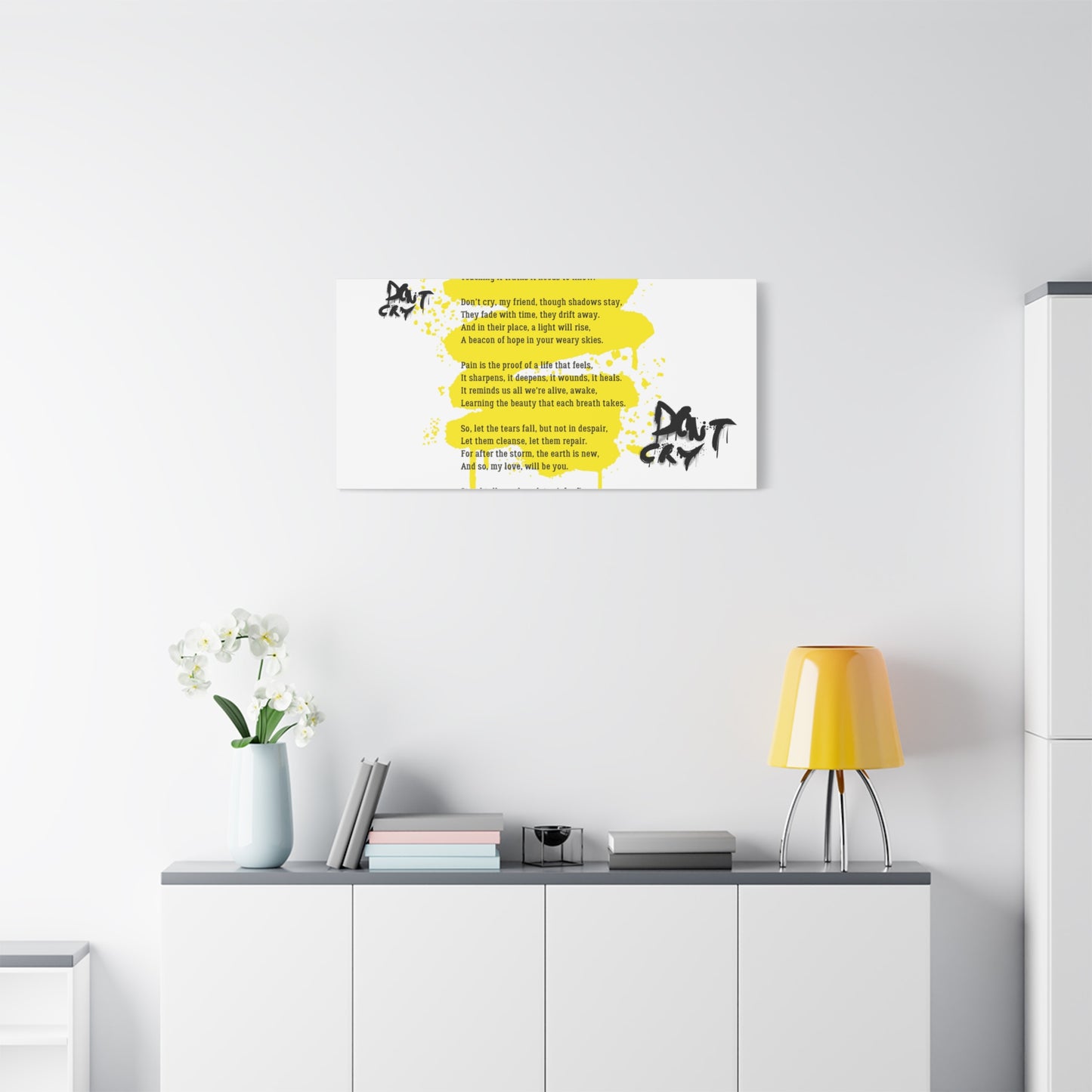 Inspirational Canvas Wall Art, Motivational Decor, Positive Quote, Home Office Wall Hanging, Unique Gift Idea, Modern Art Print