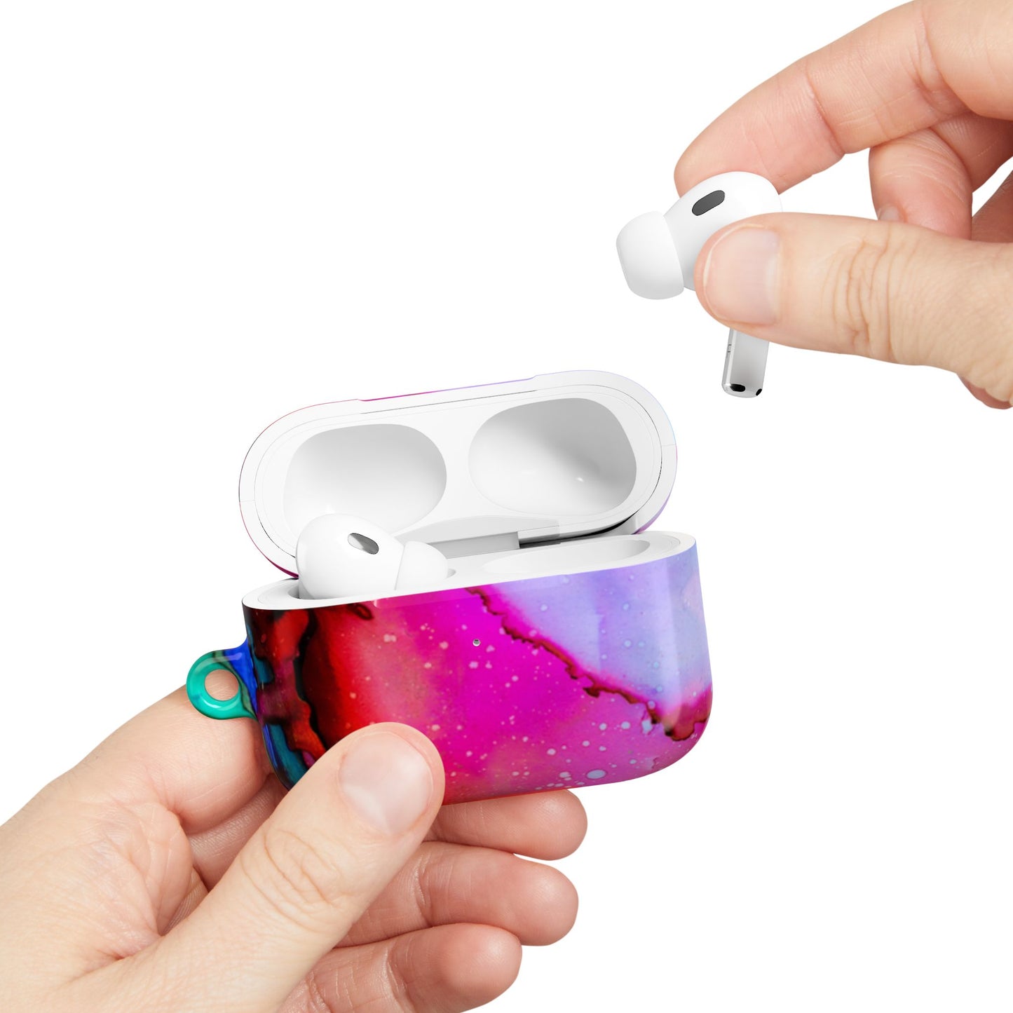 Colorful Marble AirPod Case, Trendy Tech Accessory, Gift for Music Lovers, Unique Earbud Cover for Her, Stylish AirPods Holder