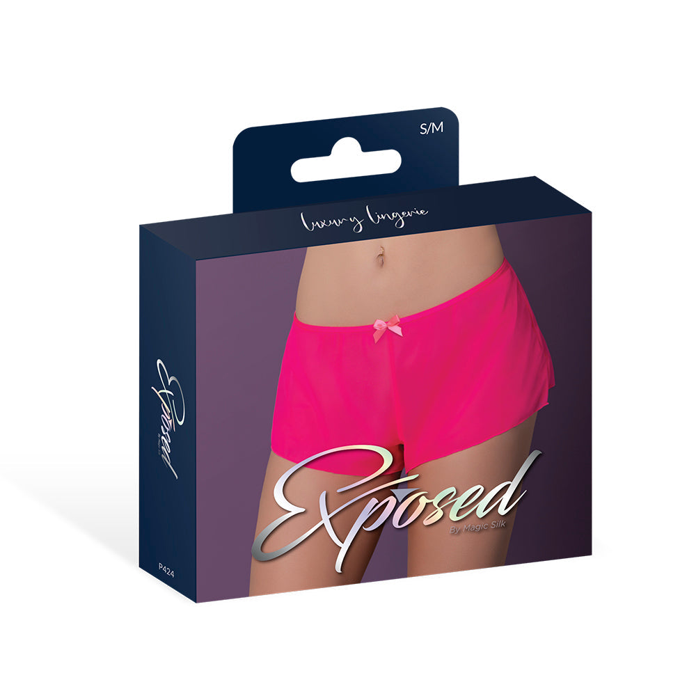 Magic Silk Pink Kink Flowy Boy Short Pink Glow L/XL-4