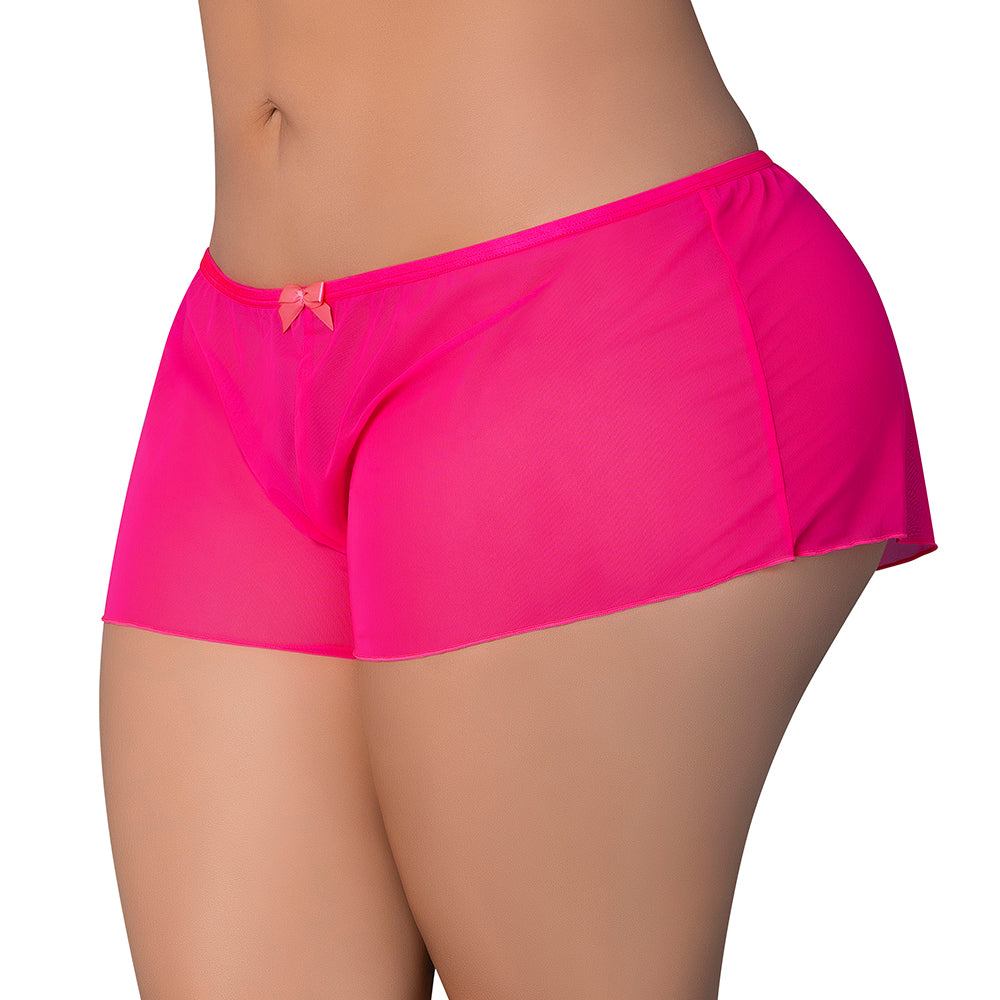Magic Silk Pink Kink Flowy Boy Short Pink Glow Queen Size-0