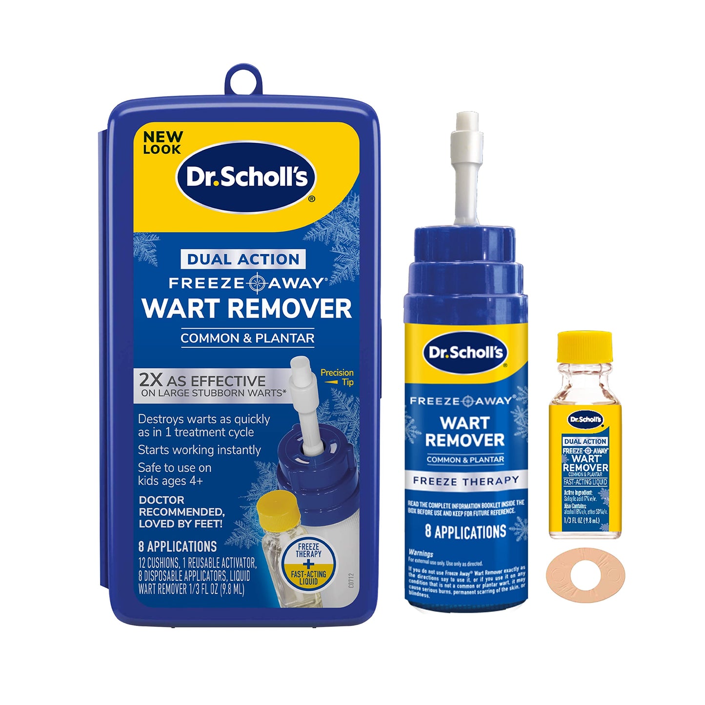 Dr. Scholl's Dual Action Freeze Away Wart Remover 8 Applications
