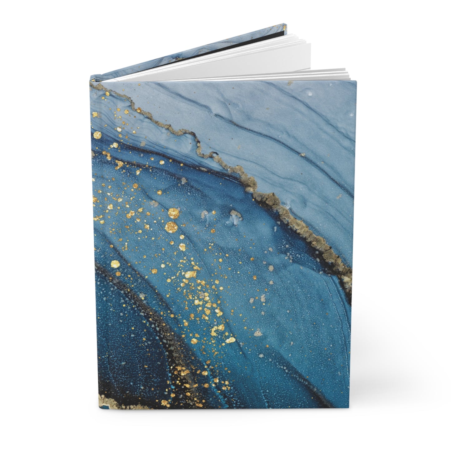 Elegant Blue Marble Hardcover Journal for Personal Reflection, Travel Diary, Gift for Writers, Journaling, Art