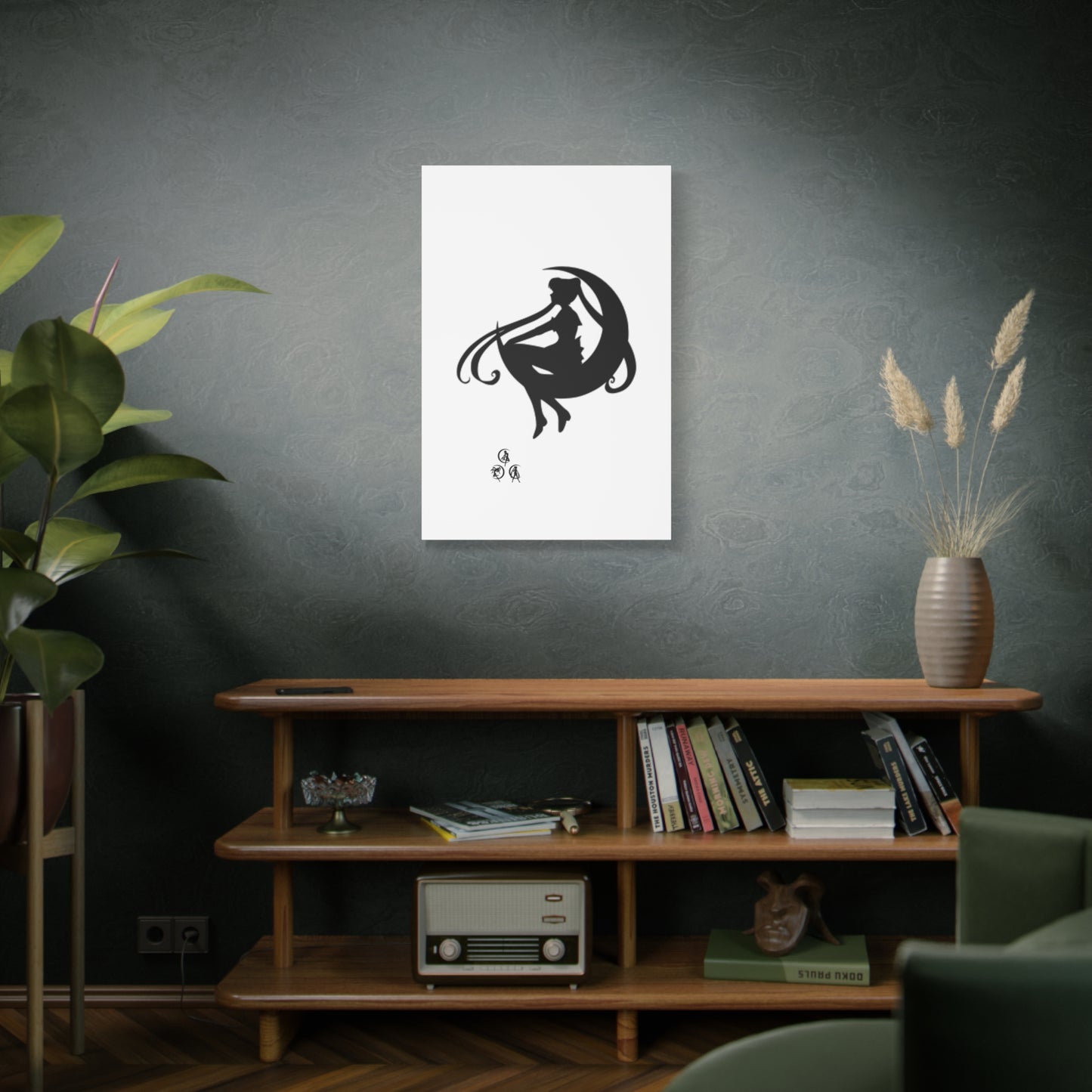 Moonlit Goddess Canvas Art, Modern Wall Decor, Fantasy Home Decor, Boho Aesthetic, Gift for Art Lovers