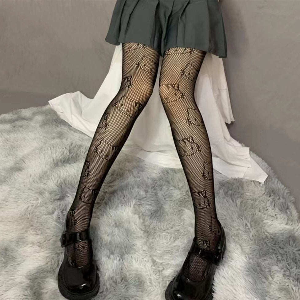 Hello Kitty Fishnet Socks Sexy Stockings Women's Thin Section Kulomi JK Hello Kitty Hello Kitty Socks Women