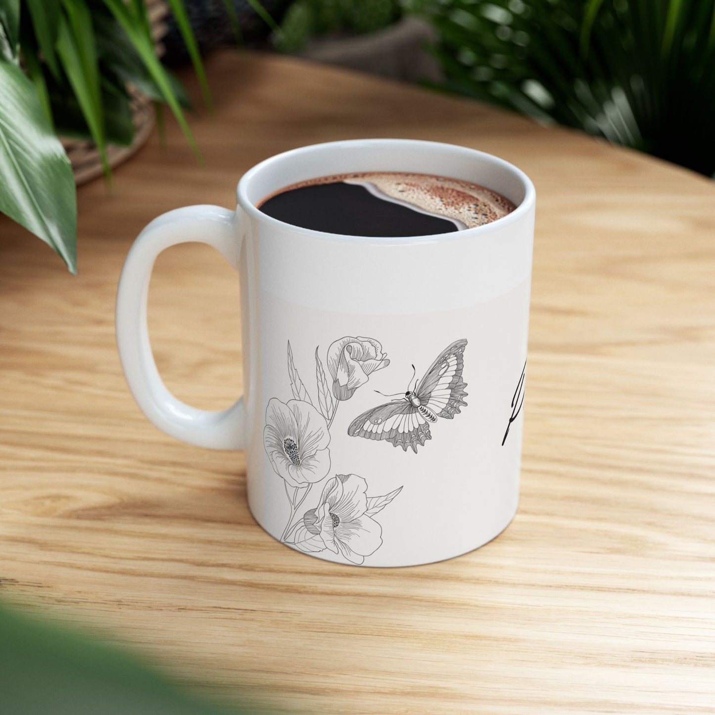 Inspirational Ceramic Mug with Psalm 91:11 Design, Gift for Friends, Home Decor, Tea & Coffee Lovers, Inspirational Quote
