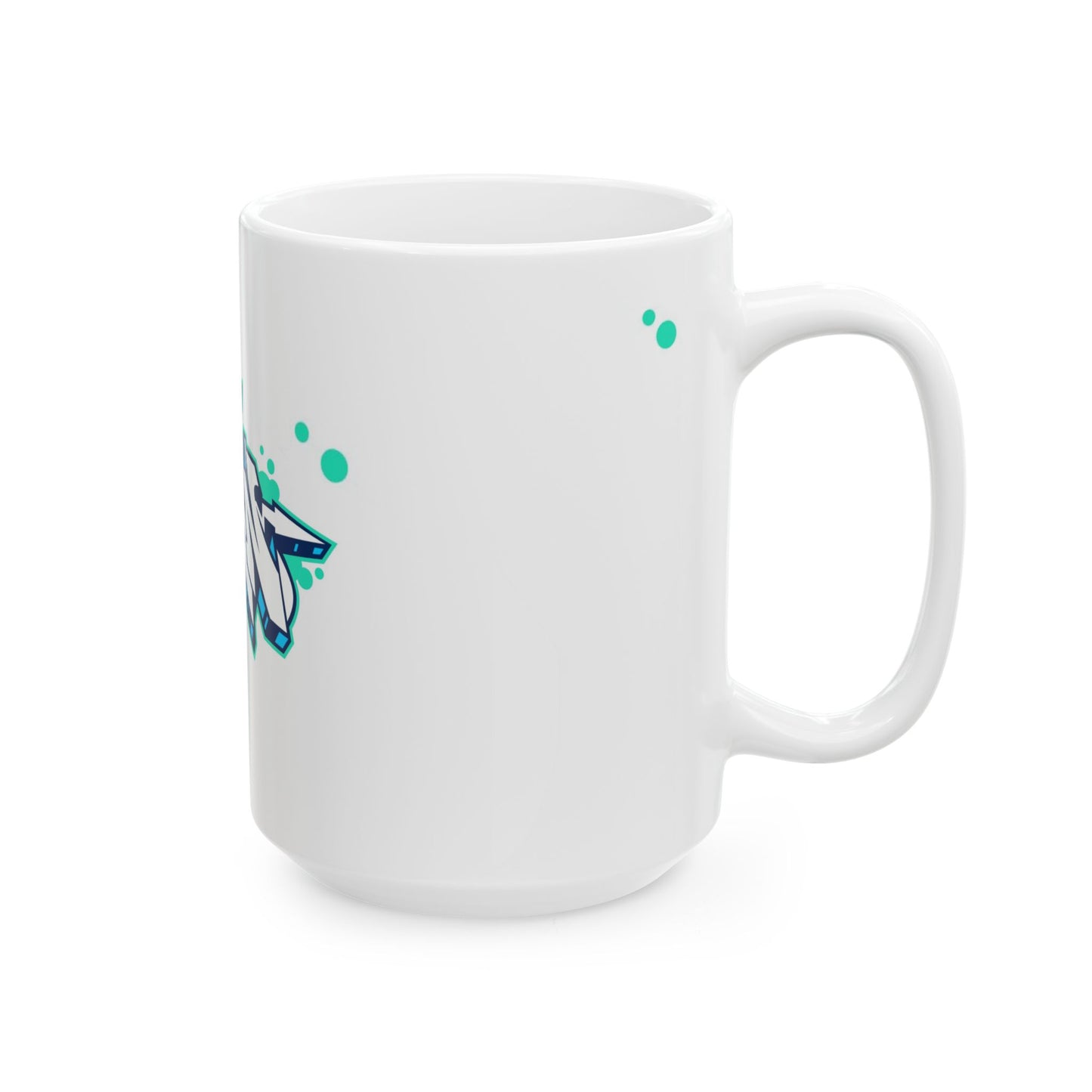 Urban Graffiti Ceramic Mug - Unique Coffee Cup, Gift for Street Art Lovers, Hip Hop Decor, Custom Drinkware, Modern Home Accessory