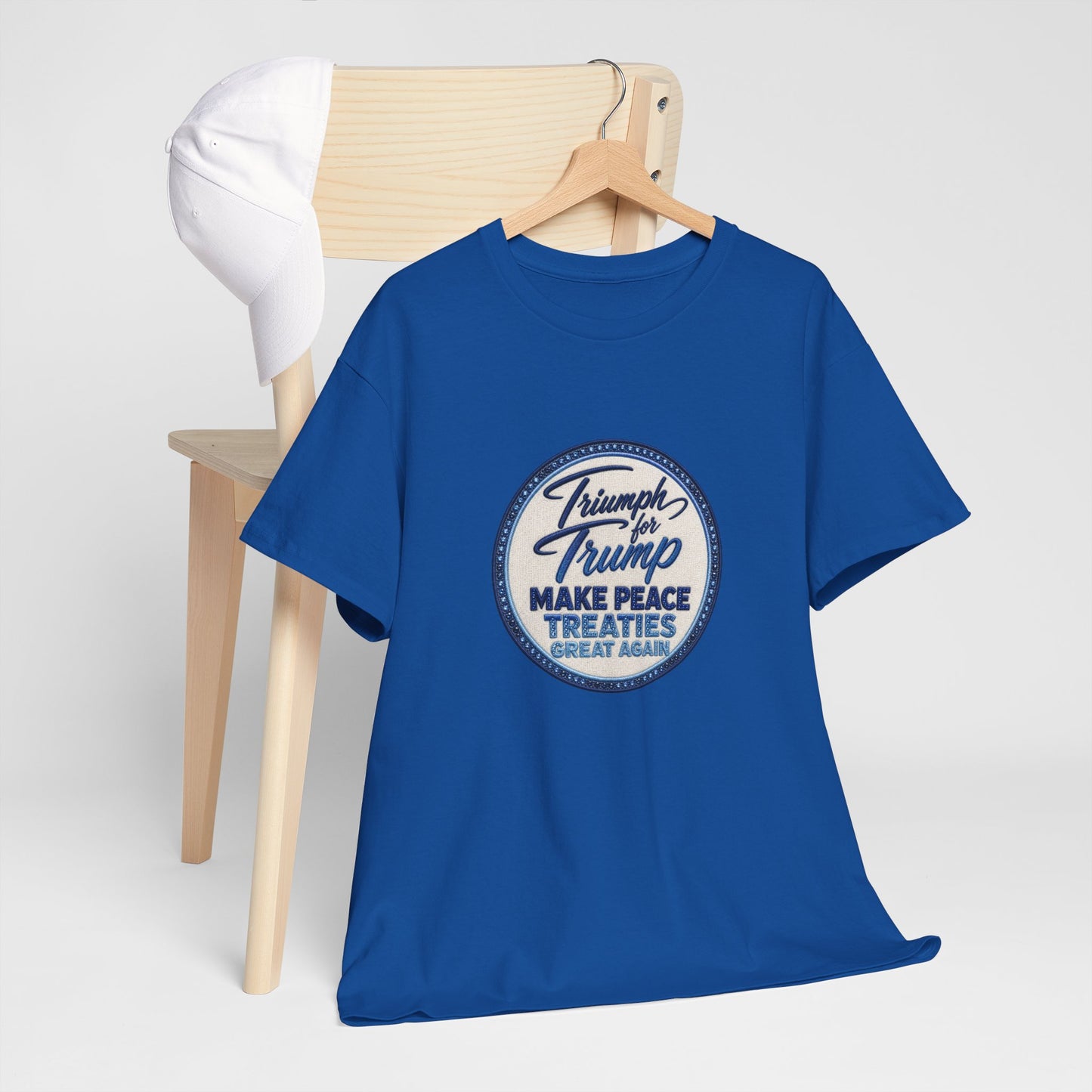 "Make Peace Treaties Great Again" Embroidery Badge Pattern T-Shirt - MADE TO ORDER ✨ CUSTOMIZABLE WITHIN REASON