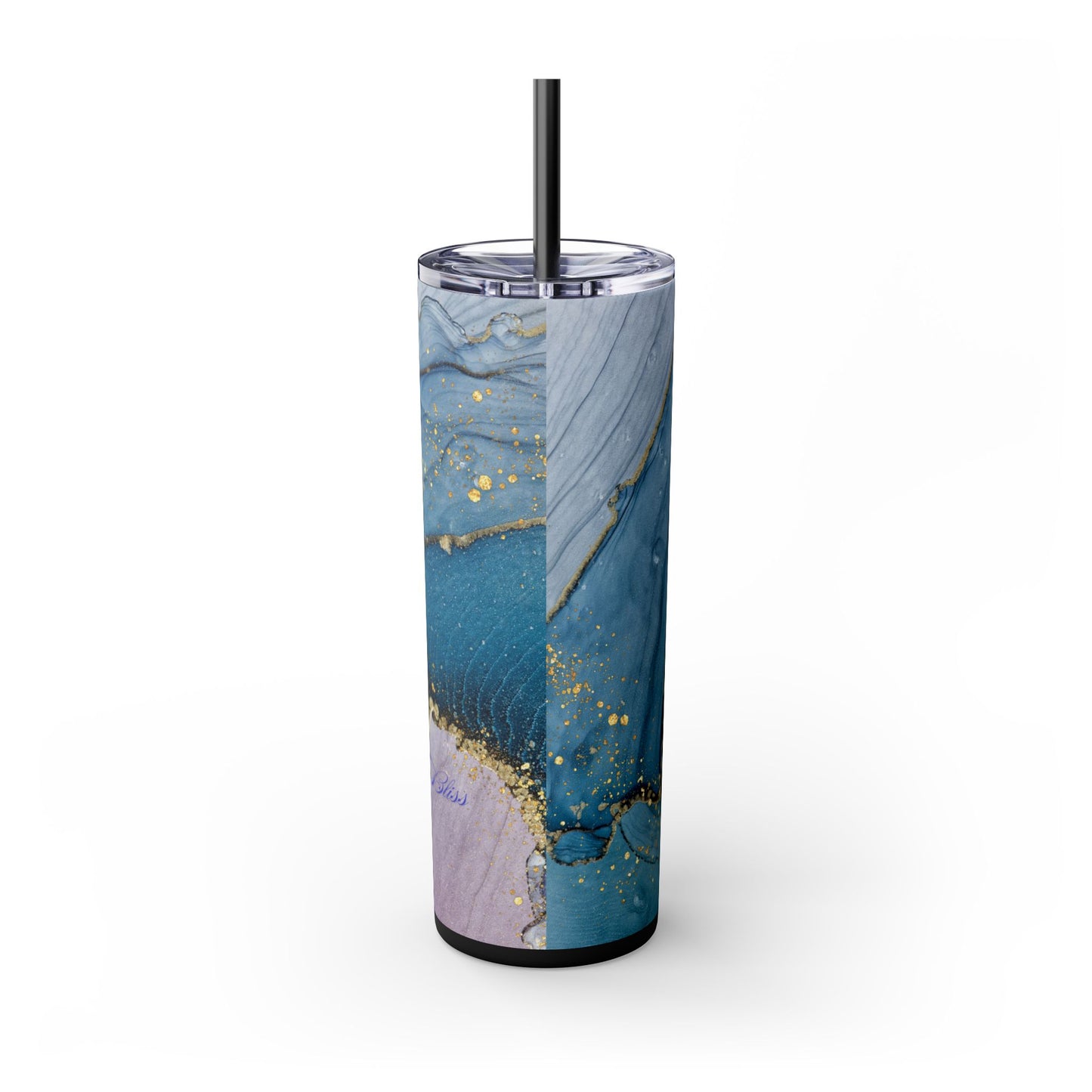 Elegant Blue Marble Skinny Tumbler, 20oz - Stylish Drinkware for Daily Use, Gifts, Celebrations, Eco-Friendly, Travel Mug