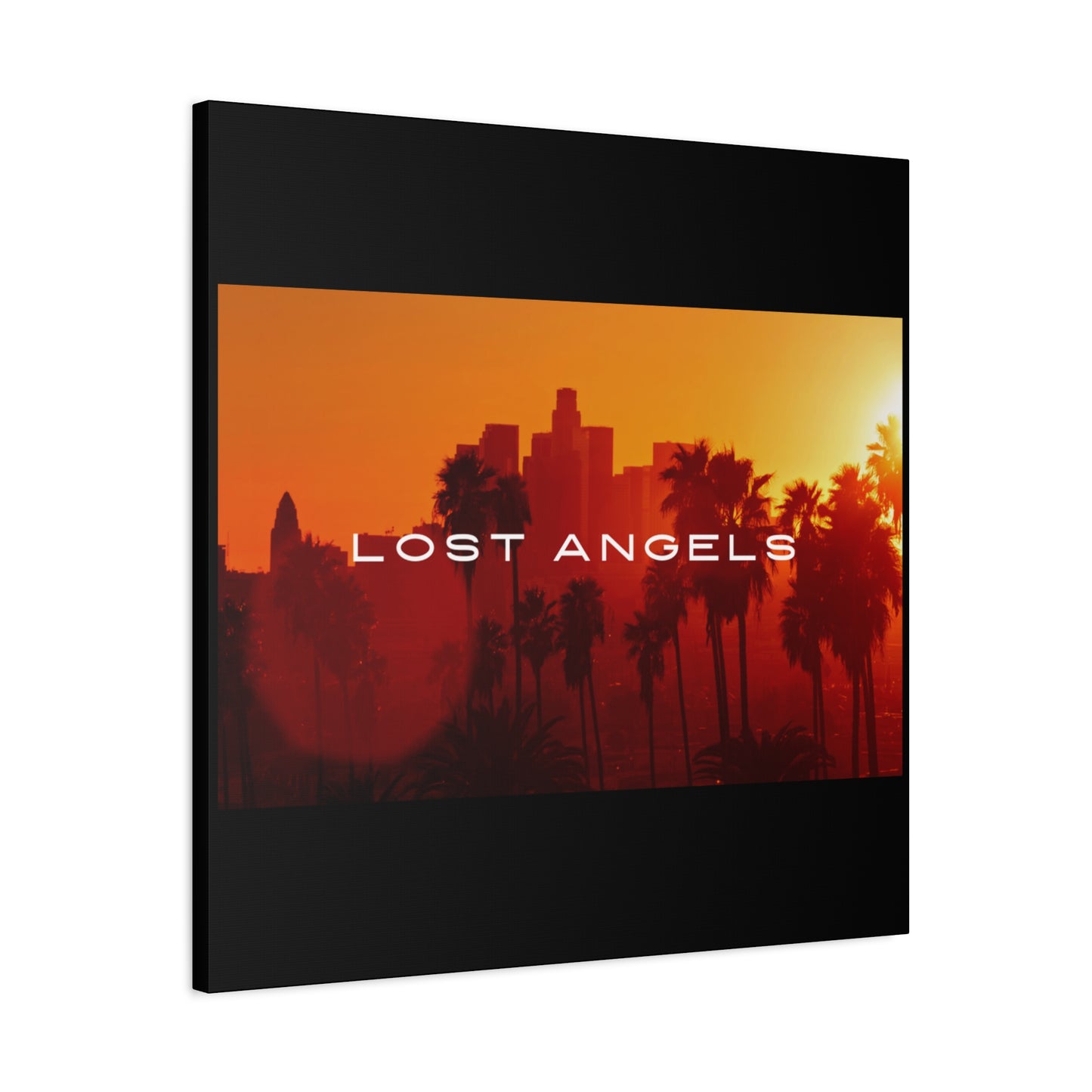 Lost Angels Wall Art Canvas | Sunset Cityscape Print, Home Decor, Gift for Art Lovers, Modern Living Room, California Vibe