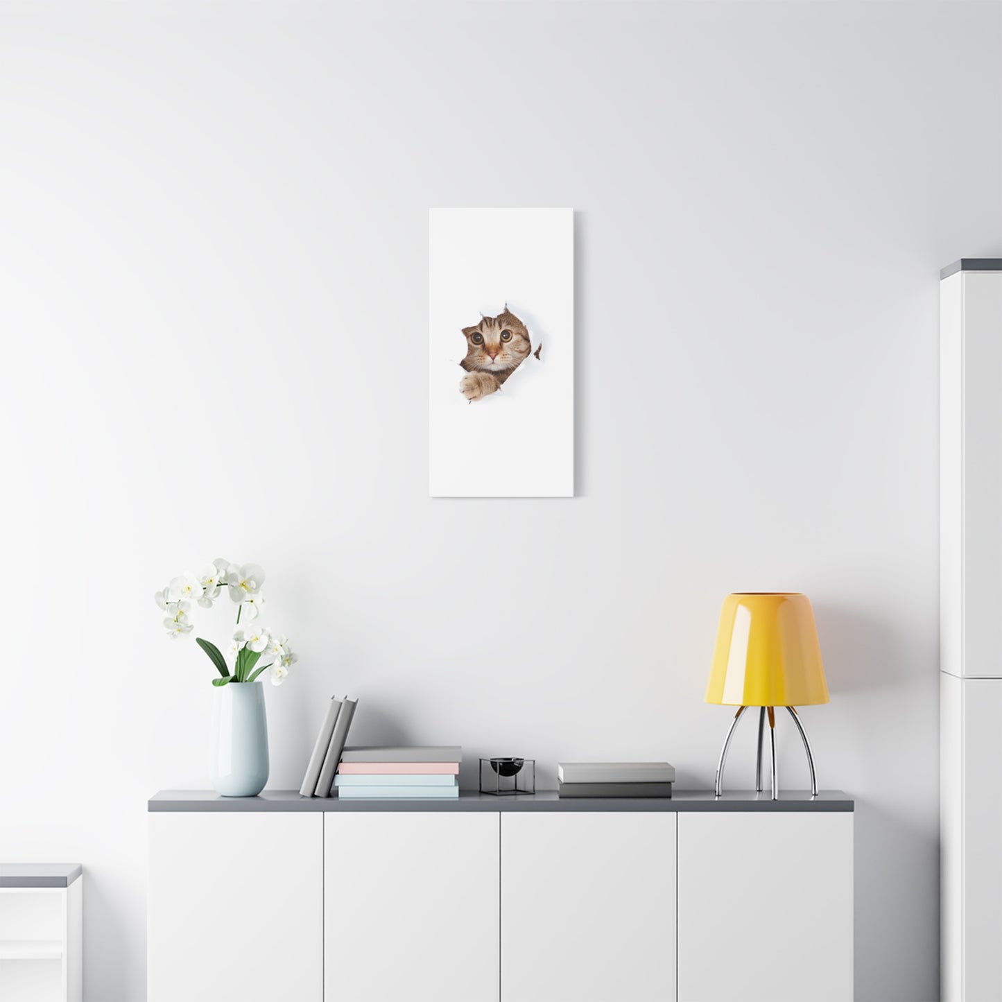 Whimsical Cat Canvas Art, Playful Decor for Cat Lovers, Home Wall Art, Pet-Themed Gift, Cute Cat Wall Art, Cat Lover's Decoration