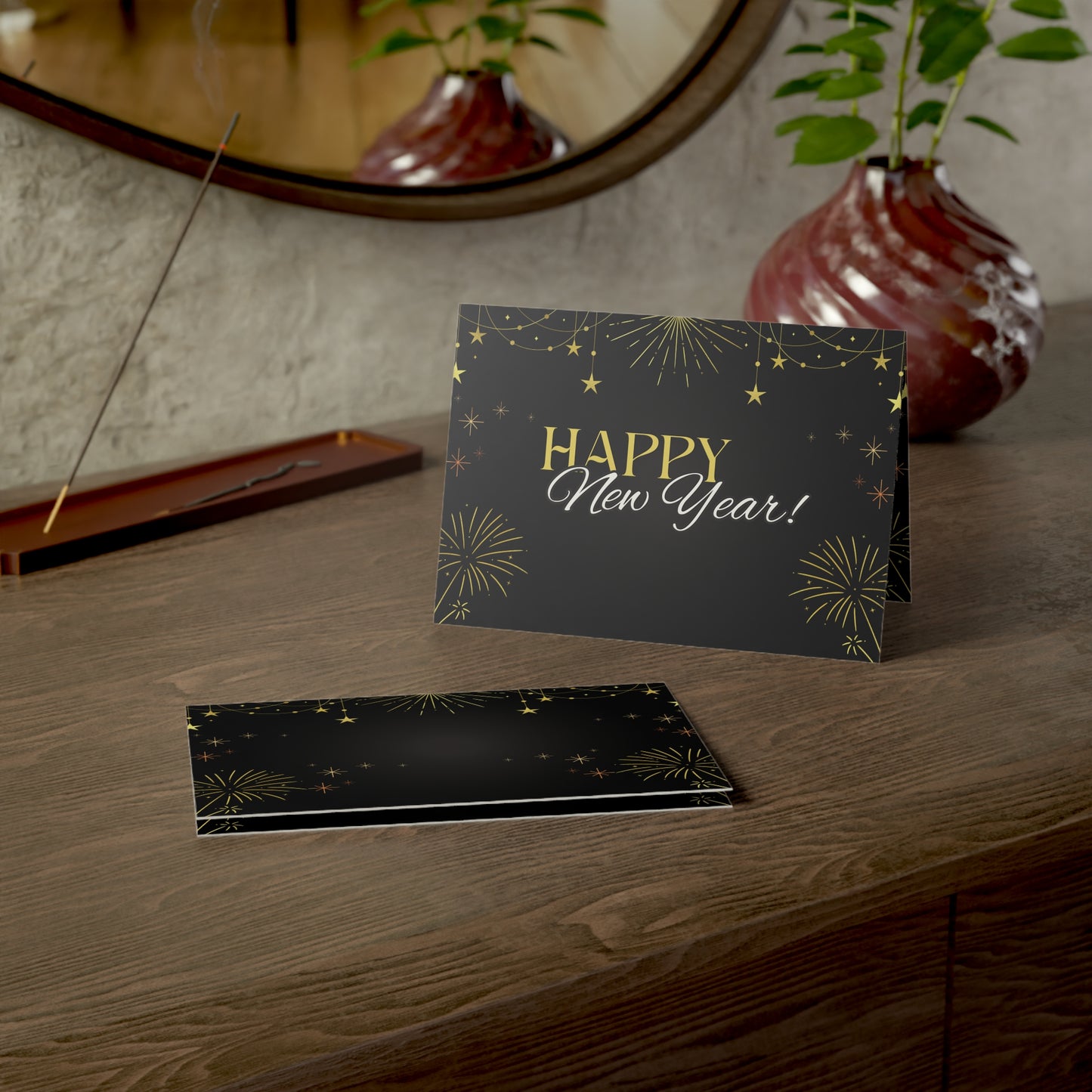 Stylish New Year Greeting Cards - Festive Holiday Stationery for Celebrations, Invitations, Gift Cards, and Special Occasions
