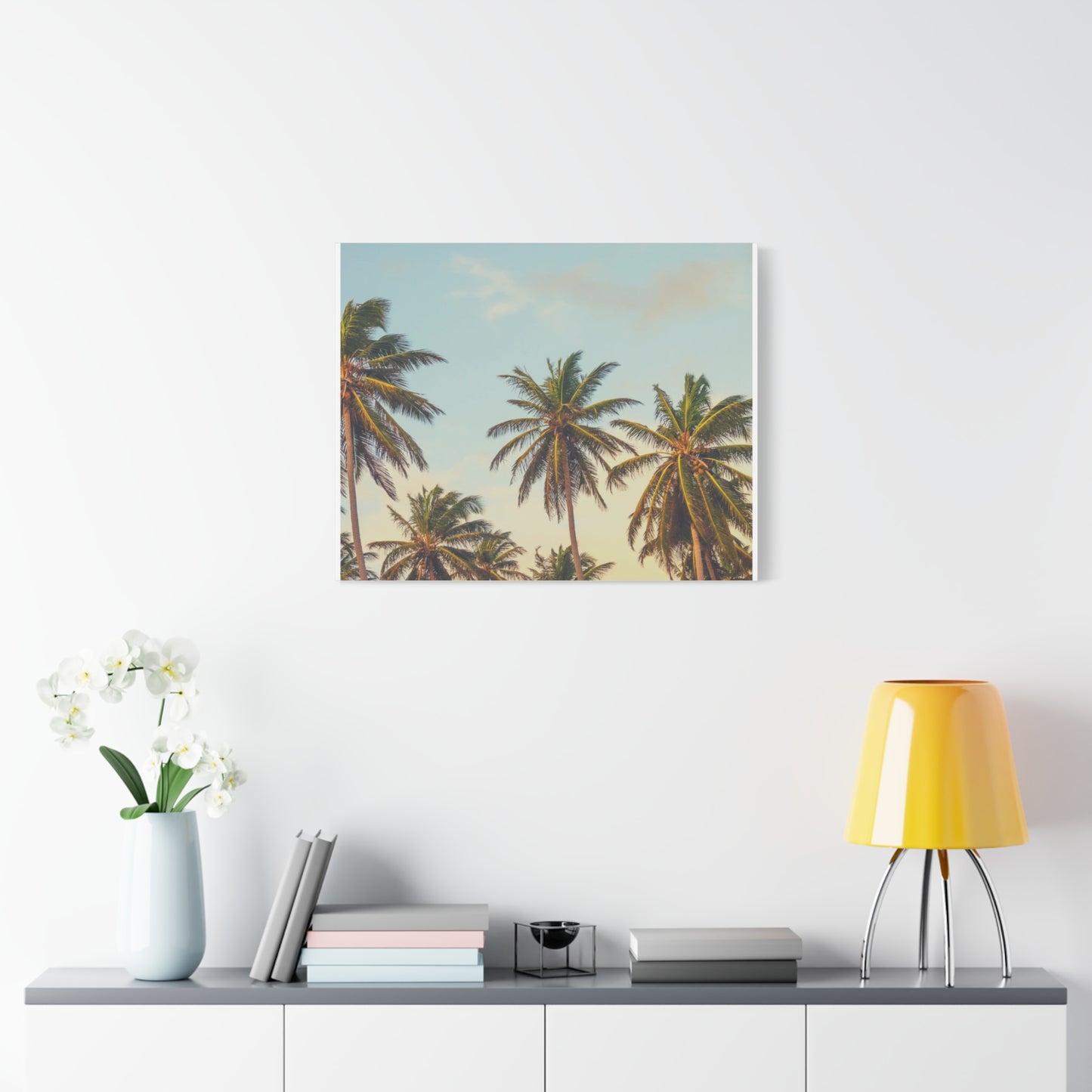 Tropical Palm Tree Canvas Print, City of Angeles Tropical Wall Art, Los Angeles Beach Decor, California Nature Photography, Home Decoration, Gift for Beach Lovers