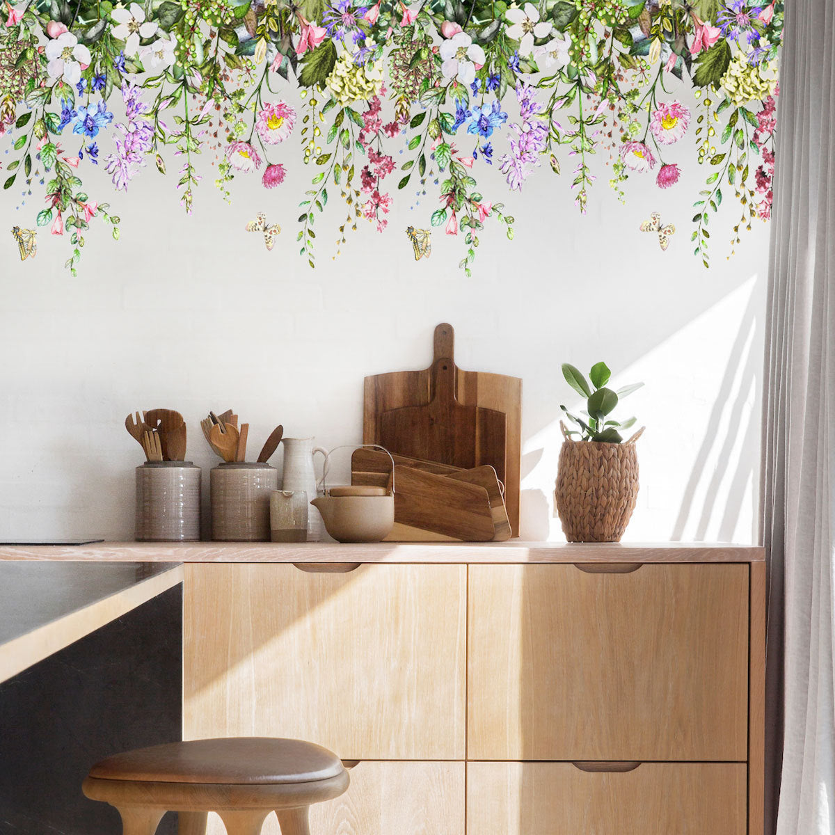 Plant Flower Creative Loop Multiple Collage Wall Stickers