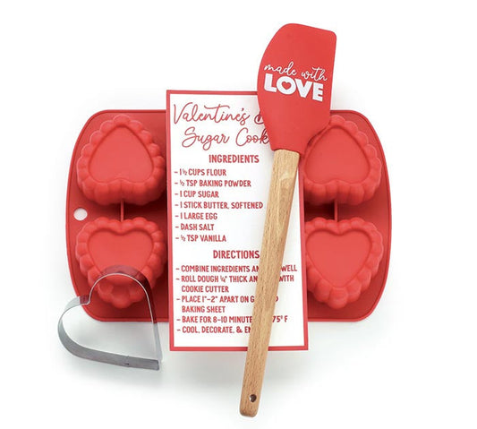 Valentine's Day - VALENTINE SILICONE MOLD BAKING GIFT SET-0