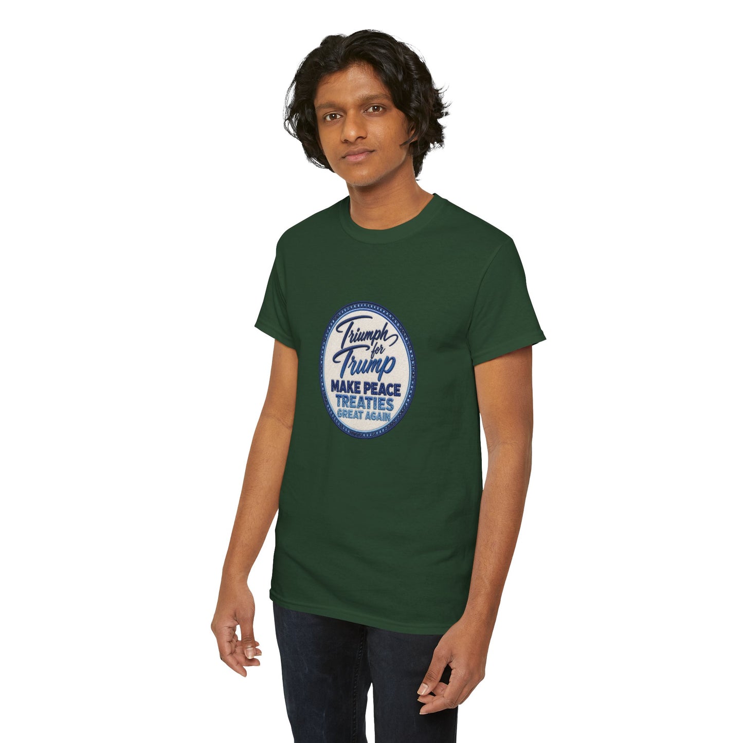 "Make Peace Treaties Great Again" Embroidery Badge Pattern T-Shirt - MADE TO ORDER ✨ CUSTOMIZABLE WITHIN REASON