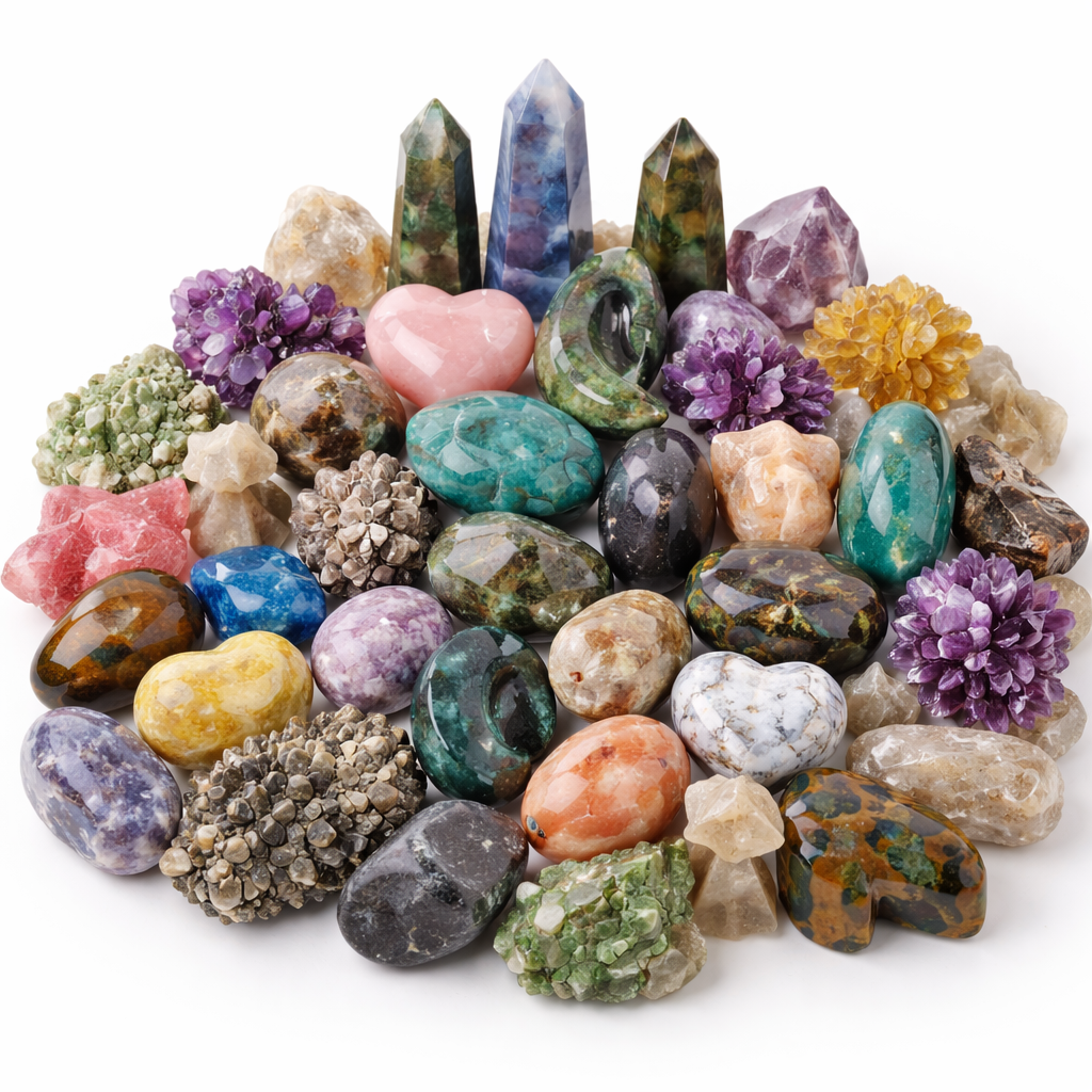 100 LB Compact Size Mixed Crystal Assortment – Bulk Lot