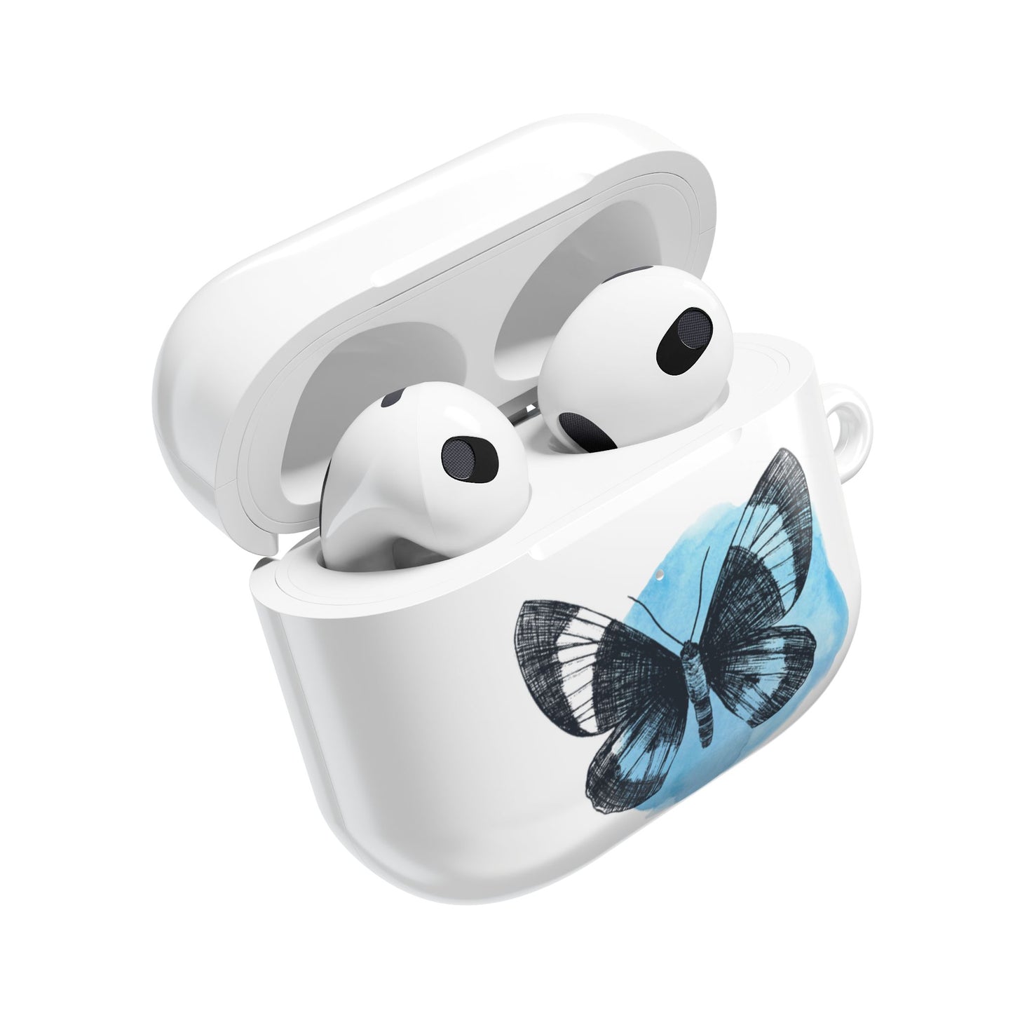 Artistic AirPod Cases with Butterfly Design, Motivational Gift for Music Lovers, Personalized Accessories, Unique Custodial Cases, [...]