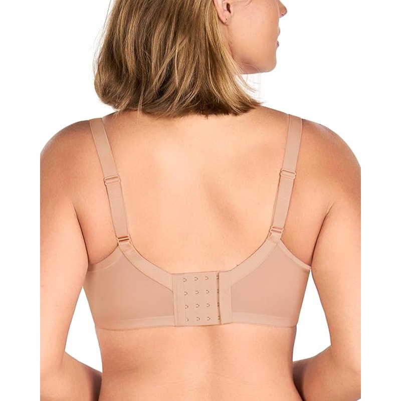 New HSIA Womens Size 38DD Tan Underwire Minimizer Lifting Floral Lace Bra