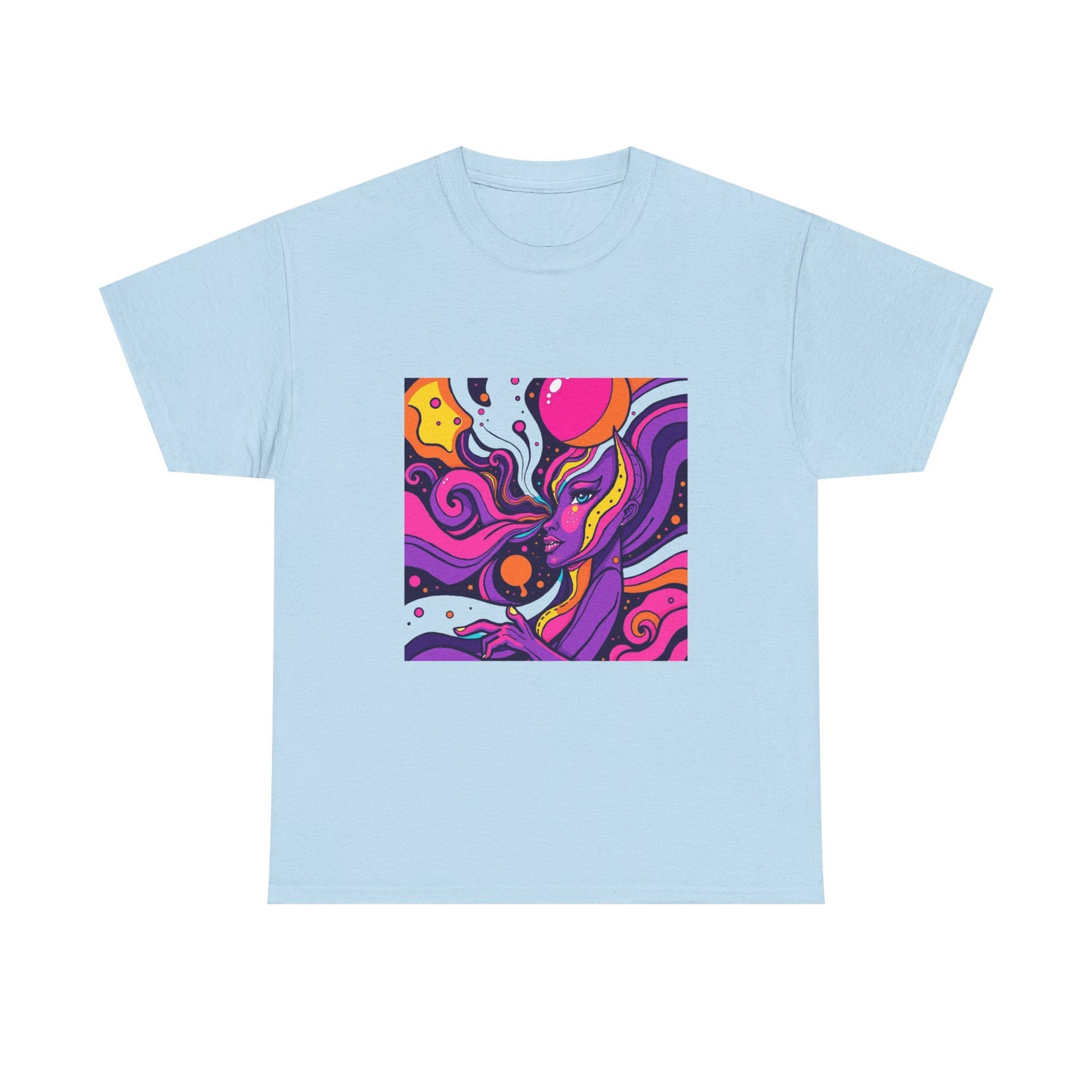 Vibrant Psychedelic Art Tee, Bohemian Graphic T-Shirt, Unisex Cotton Tee, Fashionable Casual Wear, Perfect Gift for Art Lovers