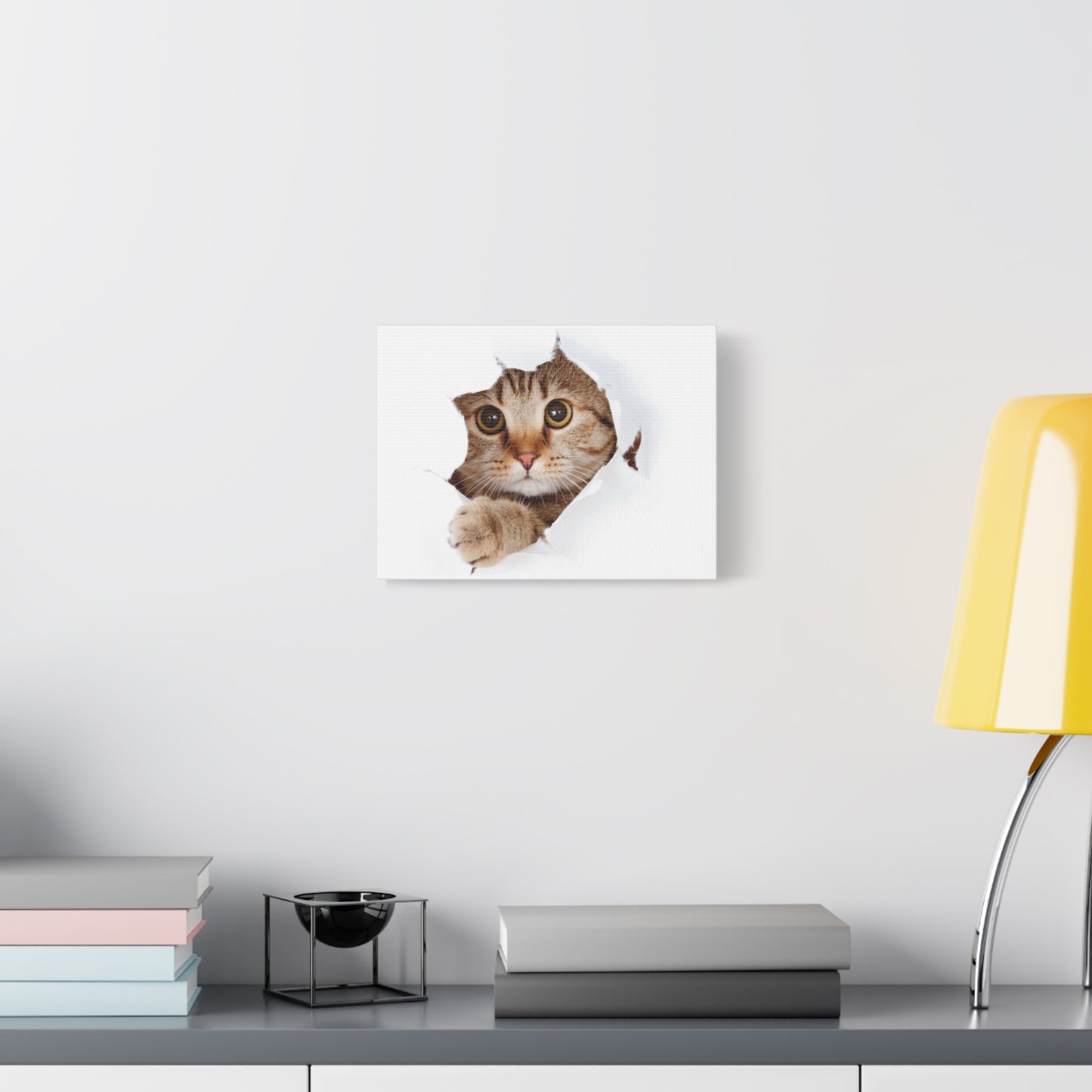 Whimsical Cat Canvas Art, Playful Decor for Cat Lovers, Home Wall Art, Pet-Themed Gift, Cute Cat Wall Art, Cat Lover's Decoration