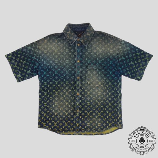 Louis Vuitton Rainbow Monogram Denim Shirt in Blue
