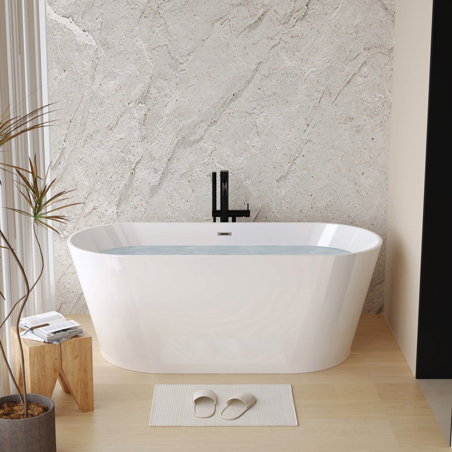 59" Acrylic Freestanding Bathtub