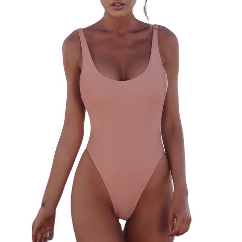 Bikini women's one-piece swimsuit sexy plain swimsuit Bikini