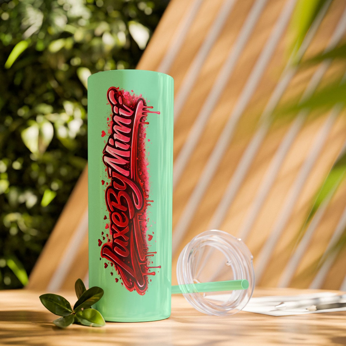 Skinny Tumbler – 'Lake & Lemons' Red Script 20oz Insulated Straw Tumbler
