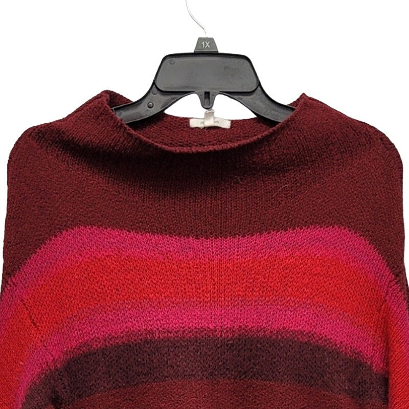 Maurices Womens Small Cotton Blend Multi Stripe Long Sleeve Knit Sweater