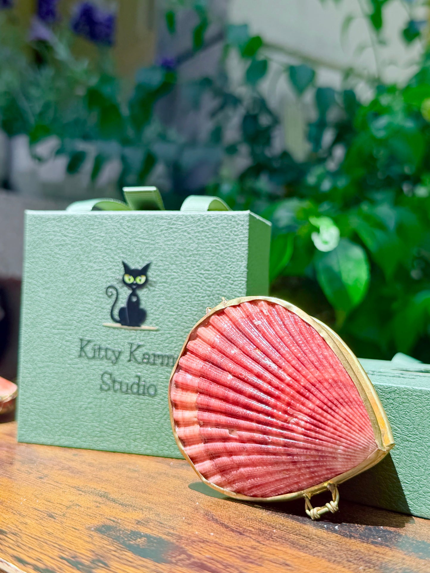 Handmade Solid Perfume Seashell Pouch – Sun-Drenched Citrus