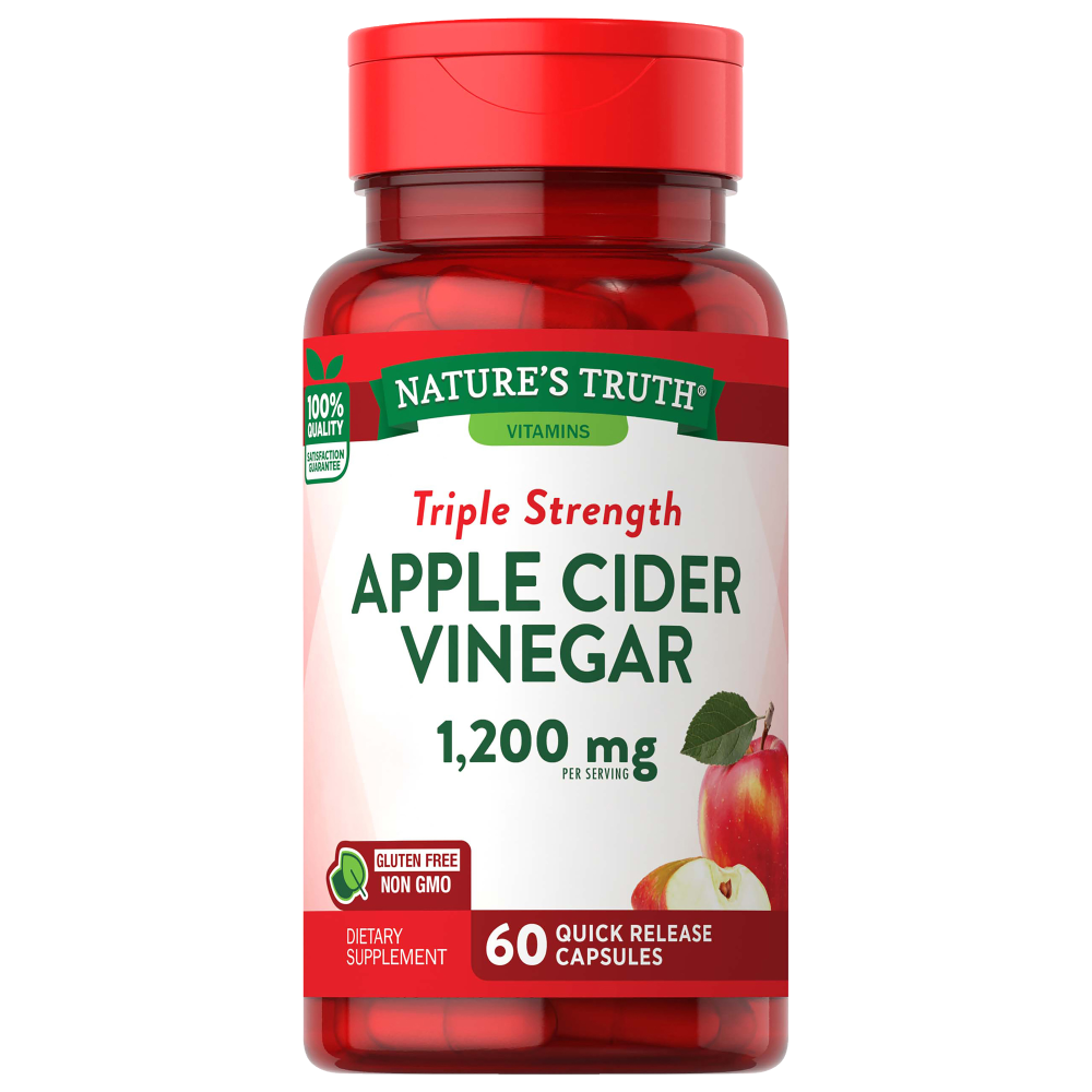 Nature's Truth® Triple Strength Apple Cider Vinegar – 1200 mg (Quick Release Capsules)