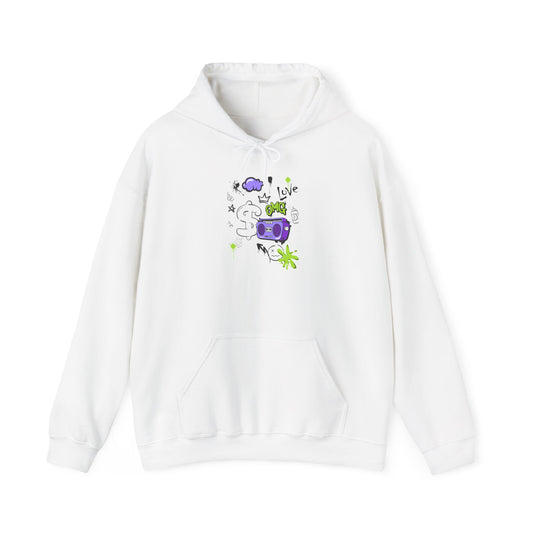 Love Music-Inspired Unisex Heavy Blend™ Hooded Sweatshirt – Cozy, Creative Vibes for All Occasions