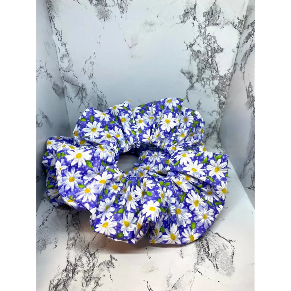 Purple Daisy Summer Scrunchie