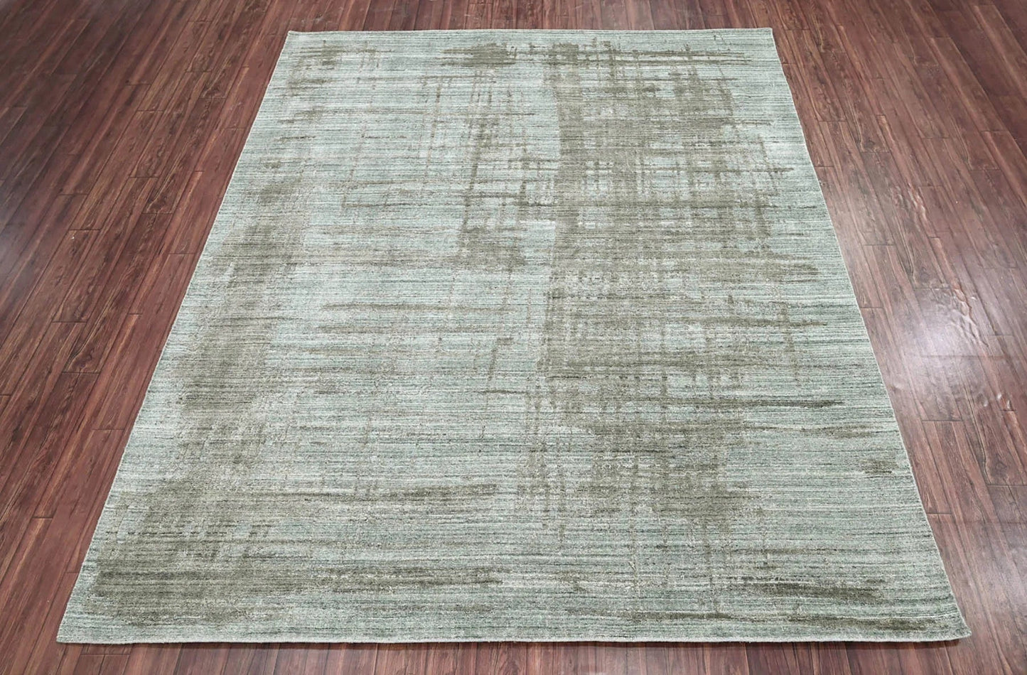 8x10 Gray LoomBloom Hand Knotted Modern & Contemporary Textured Tibetan 100% Wool Oriental Area Rug-2