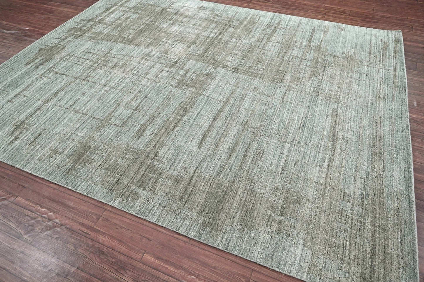8x10 Gray LoomBloom Hand Knotted Modern & Contemporary Textured Tibetan 100% Wool Oriental Area Rug-3